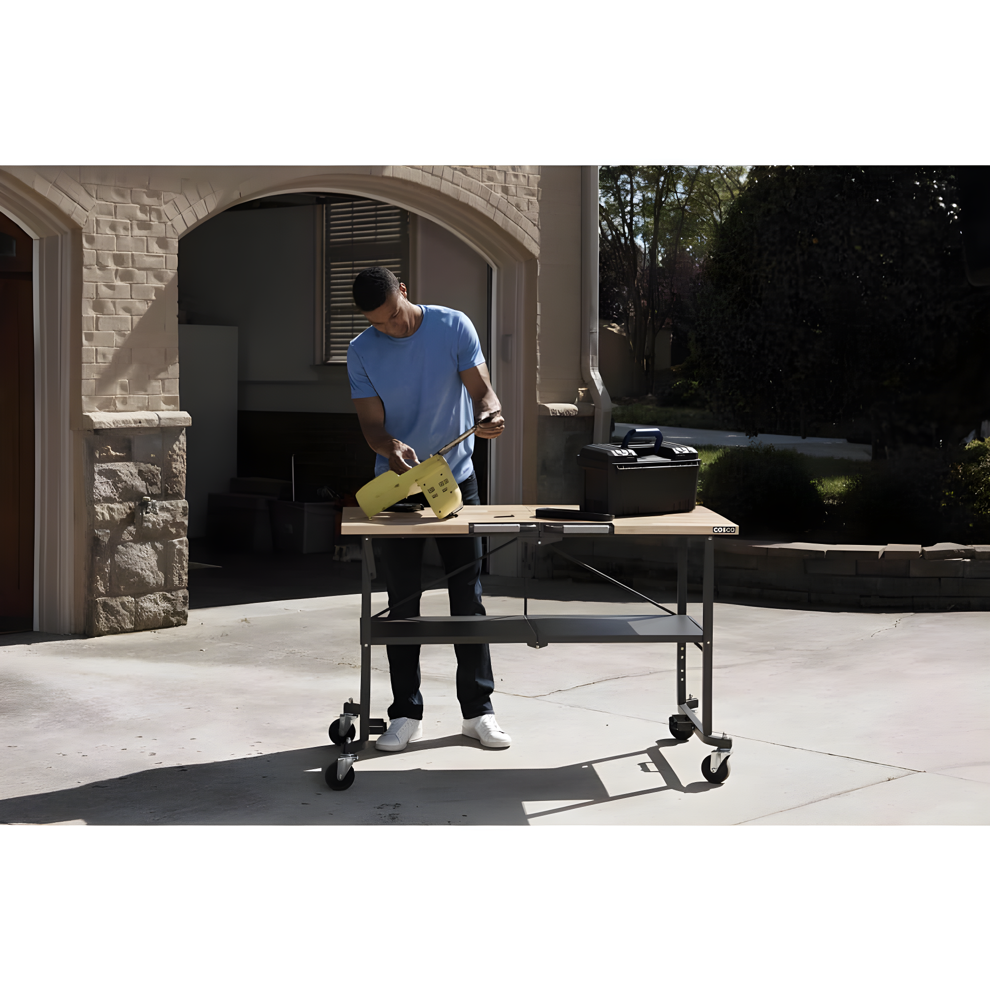 COSCO SmartFold Portable Workbench/Folding Utility Table