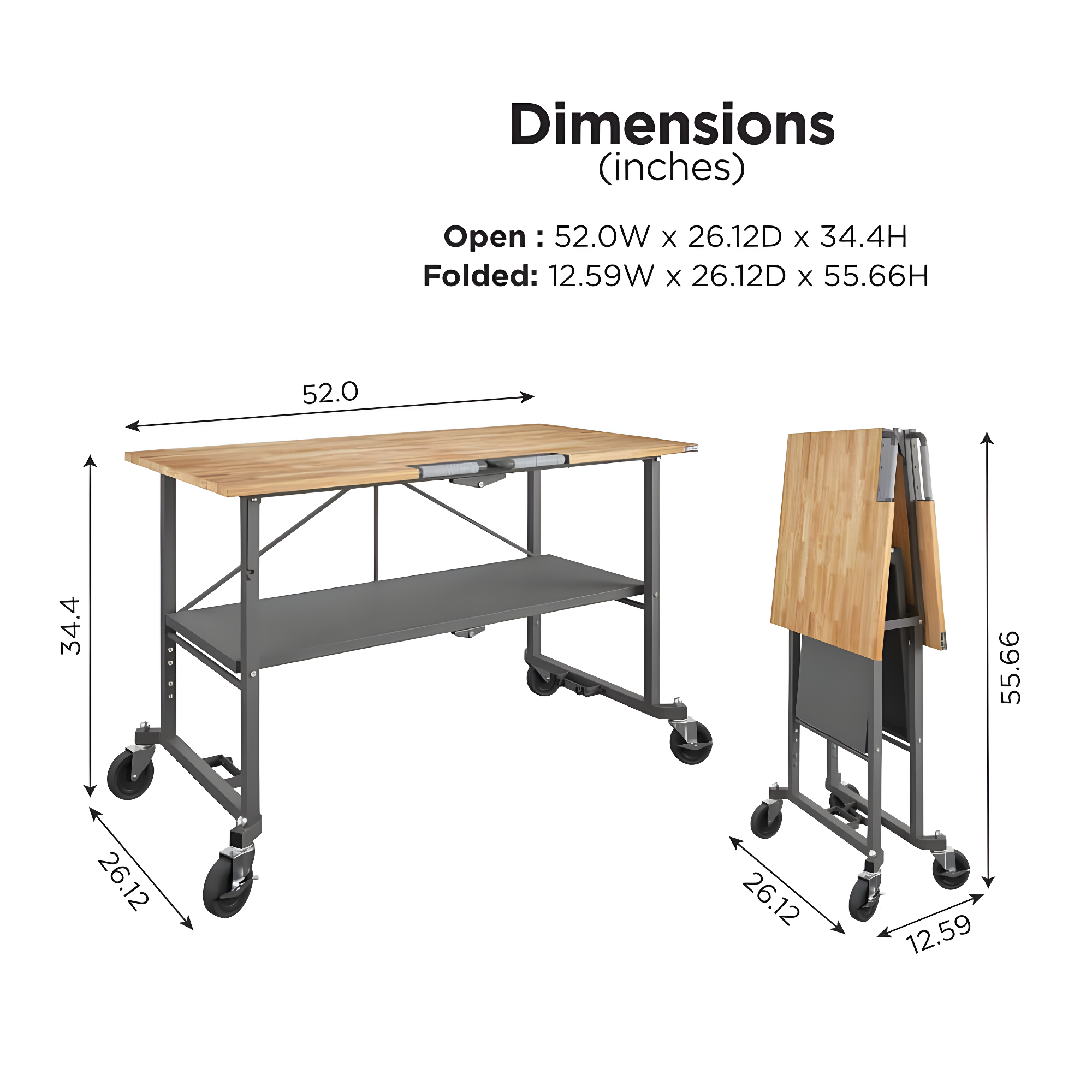 COSCO SmartFold Portable Workbench/Folding Utility Table