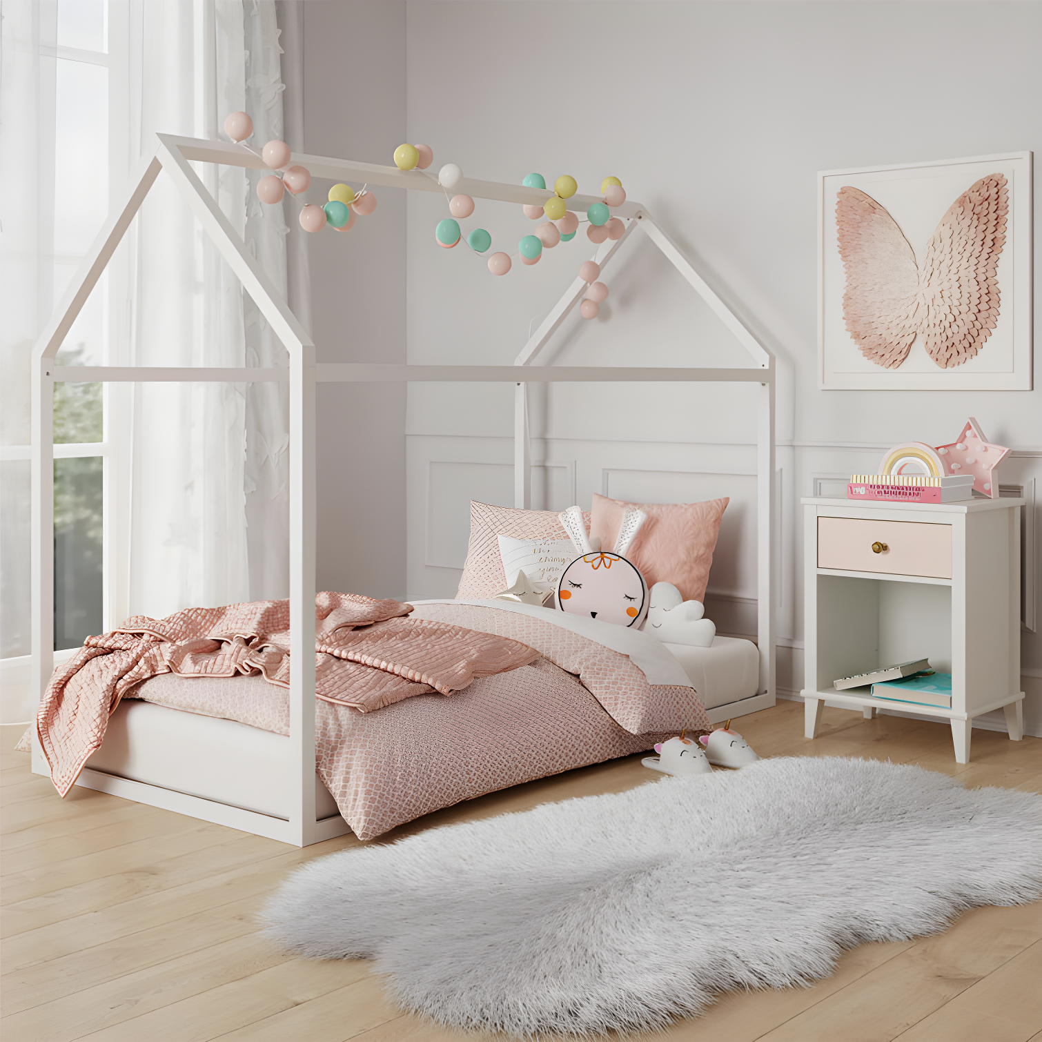Skyler Metal Montessori House Bed