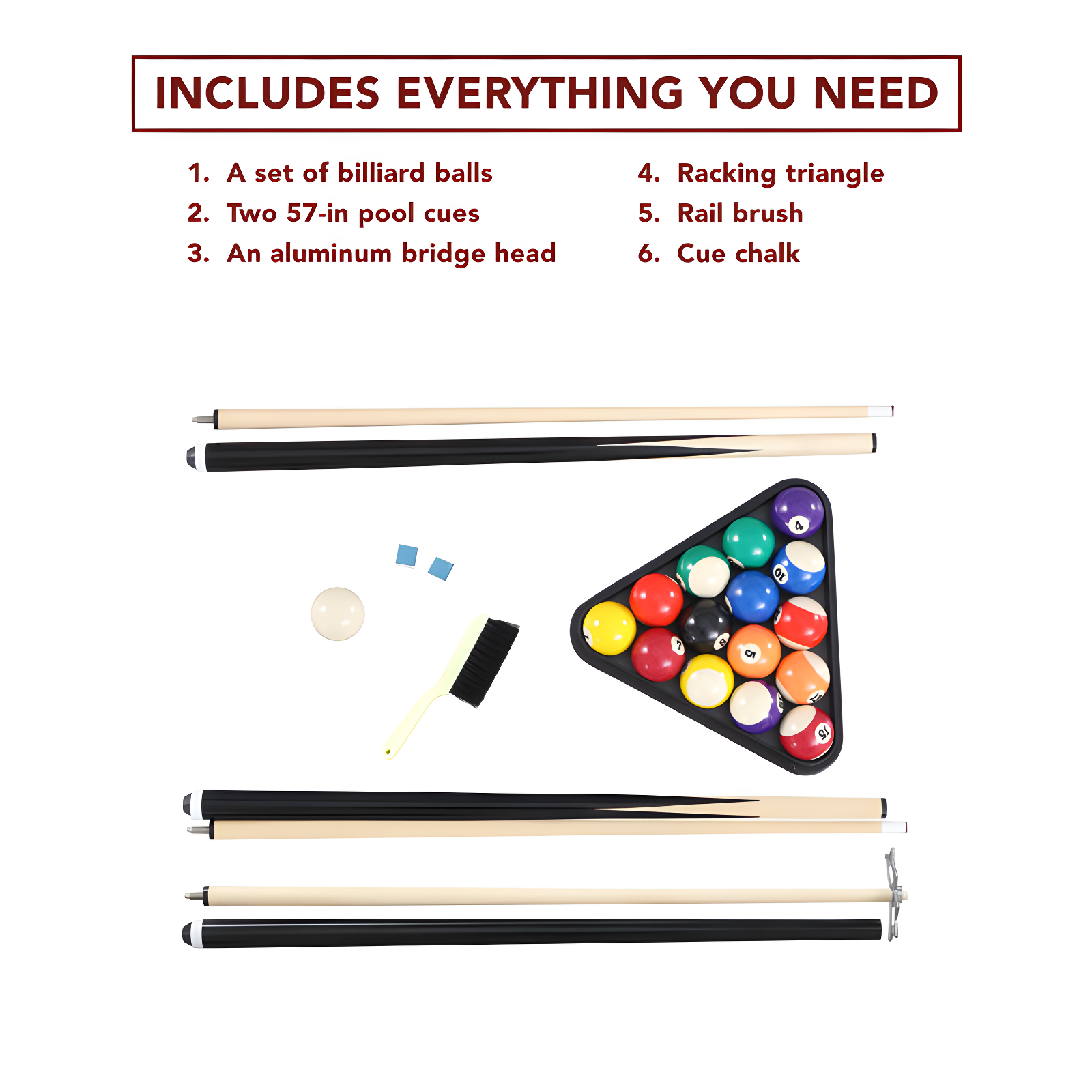 Hathaway Games Hathaway Augusta 8 Ft Furniture Pool Table – Includes Cue Sticks, Billiard Balls – Classic Design Perfect for Family, Home, Dining, or Living Room