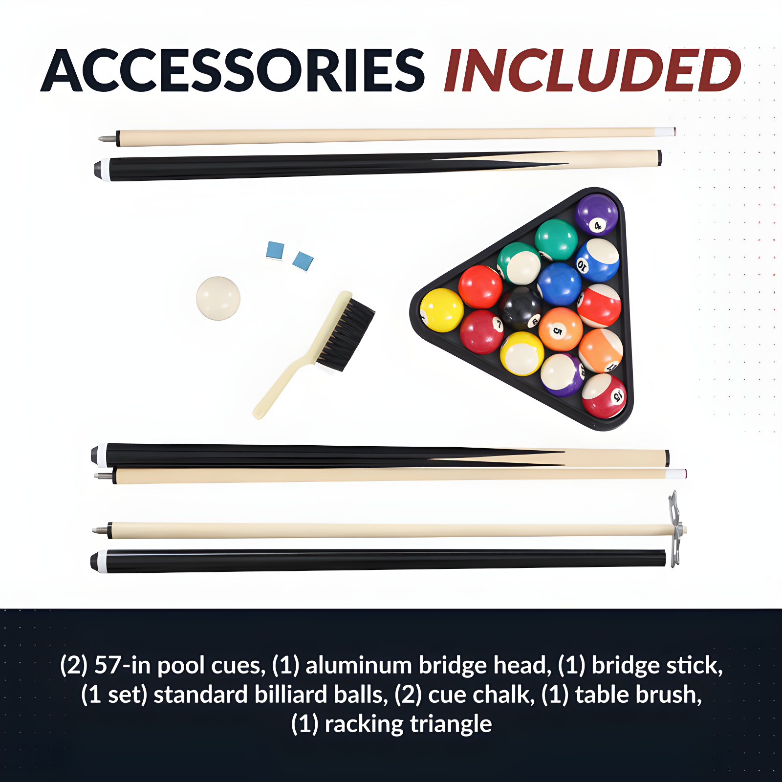 Hathaway Games Hathaway Augusta 8 Ft Furniture Pool Table – Includes Cue Sticks, Billiard Balls – Classic Design Perfect for Family, Home, Dining, or Living Room