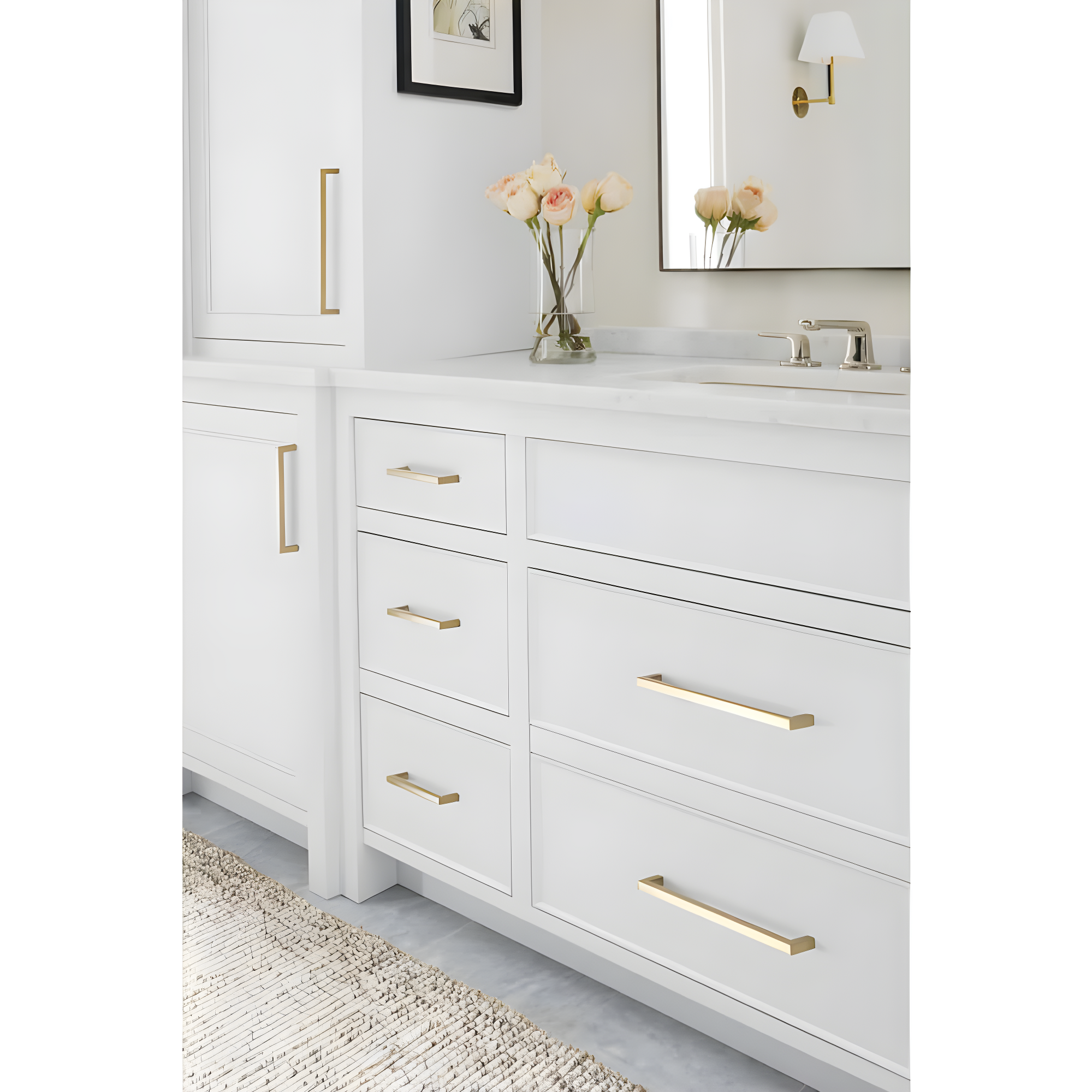 Amerock Monument 6-5/16 inch (160mm) Center-to-Center Golden Champagne Cabinet Pull