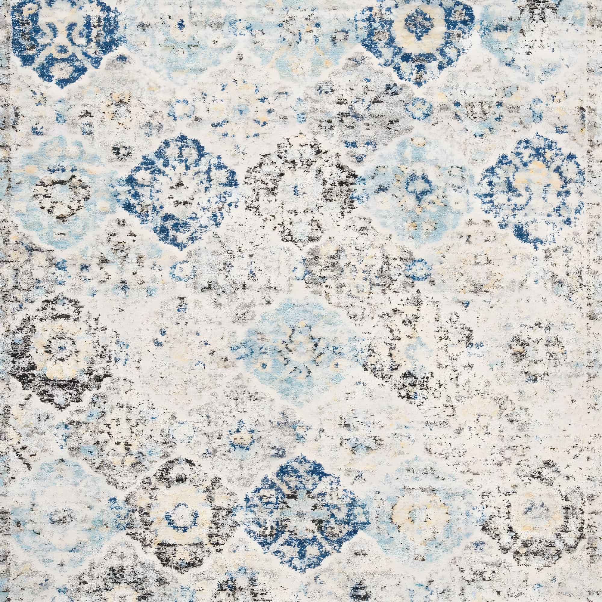 Madison MAD611 Power Loomed Indoor Area Rug - Ivory/Aqua - 6'7"x9'2" - Safavieh