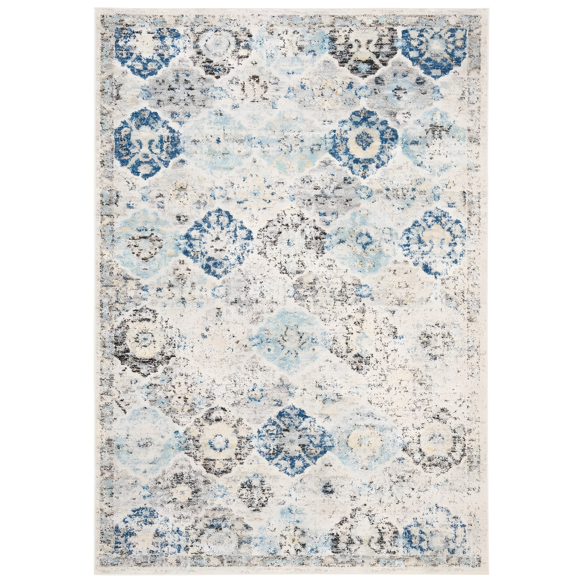 Madison MAD611 Power Loomed Indoor Area Rug - Ivory/Aqua - 6'7"x9'2" - Safavieh