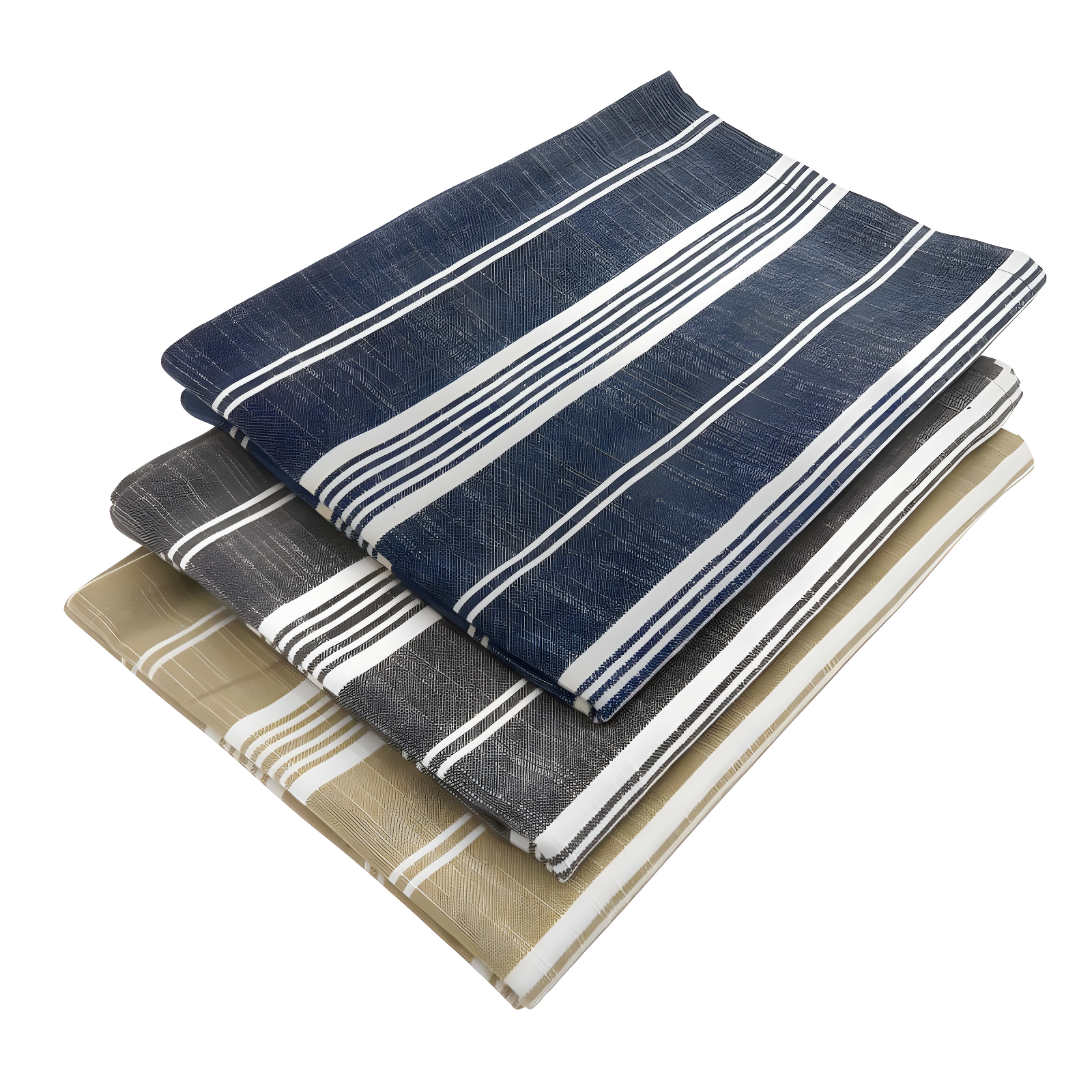 Saro Lifestyle Long Table Runner With Striped Design, Navy Blue, 16" x 72"