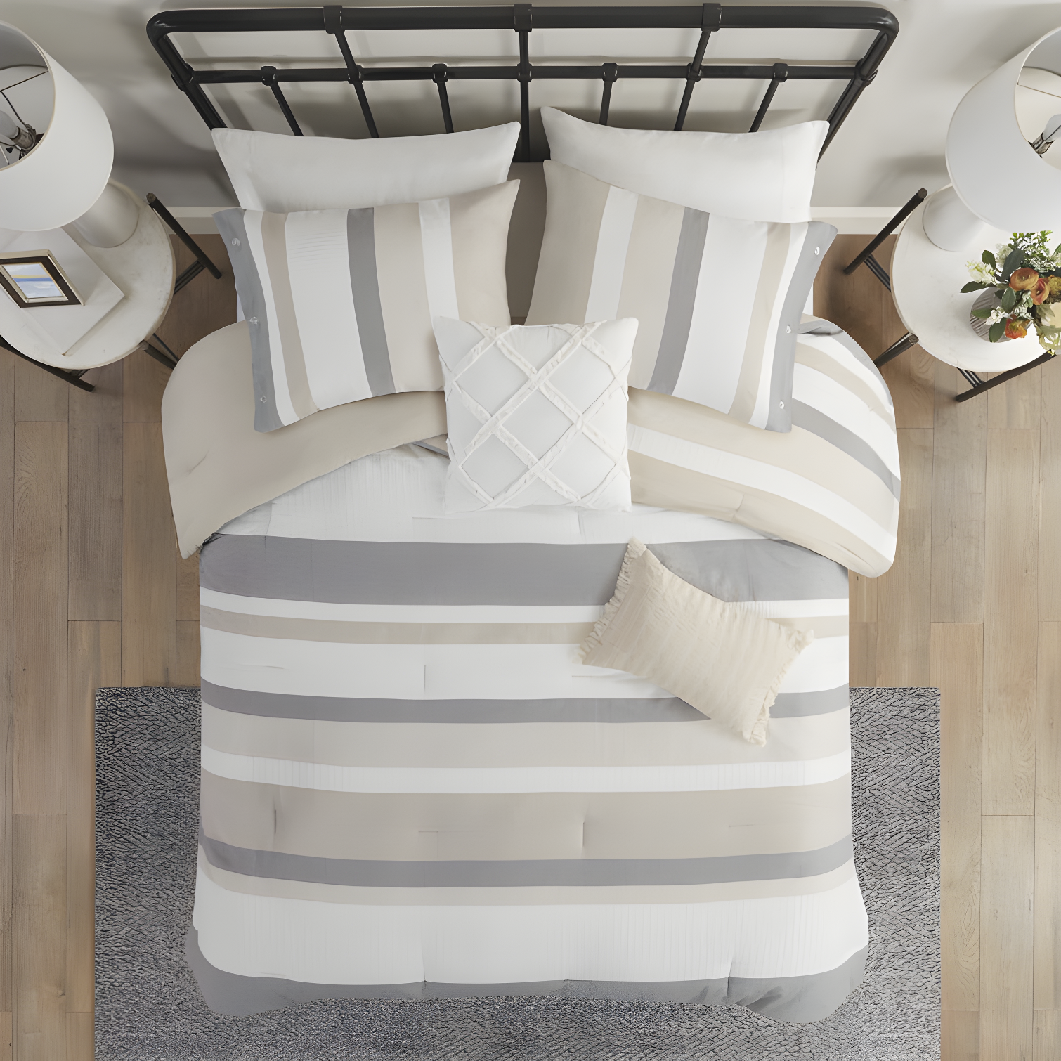 Madison Park Allegany 5 Piece Jacquard Comforter Set