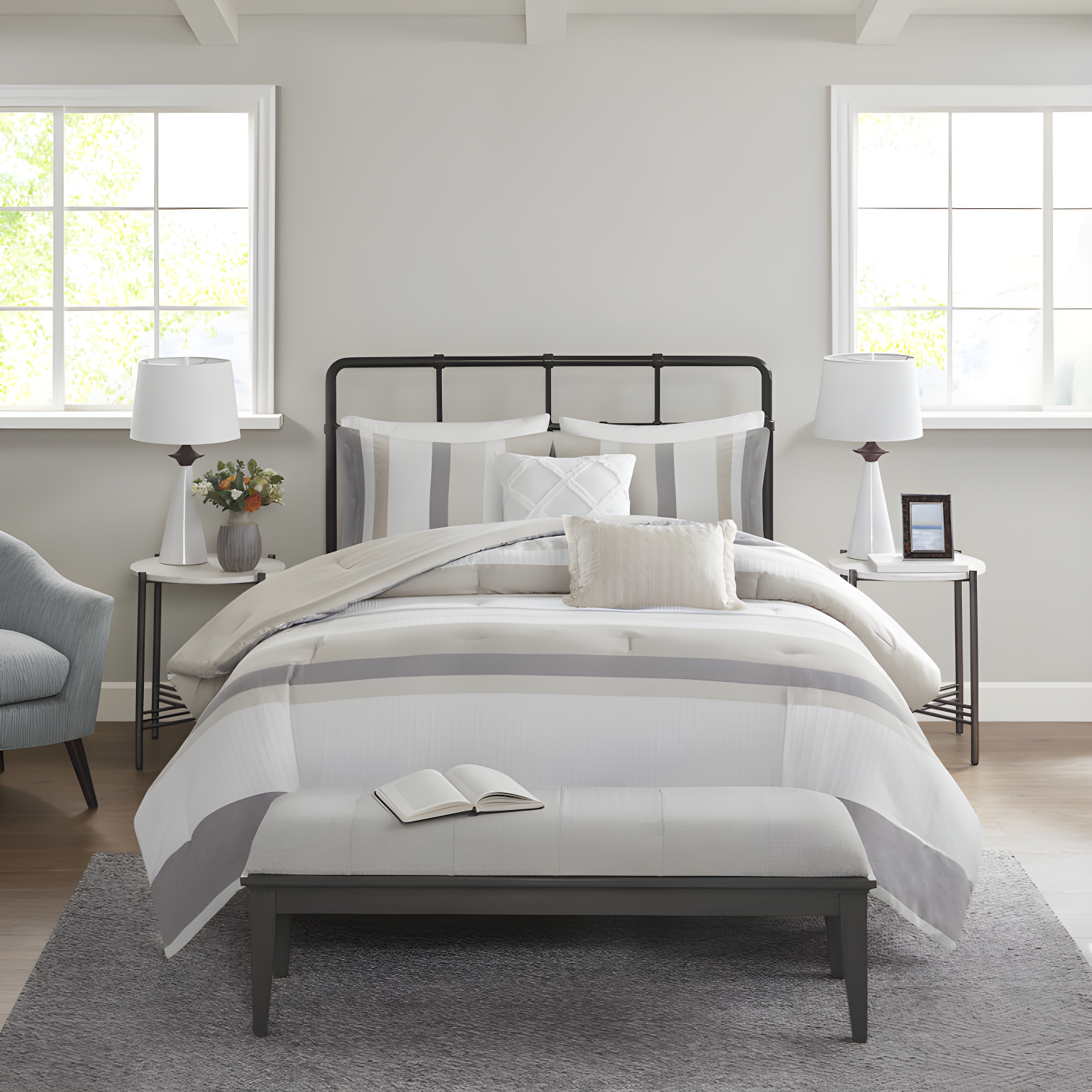 Madison Park Allegany 5 Piece Jacquard Comforter Set