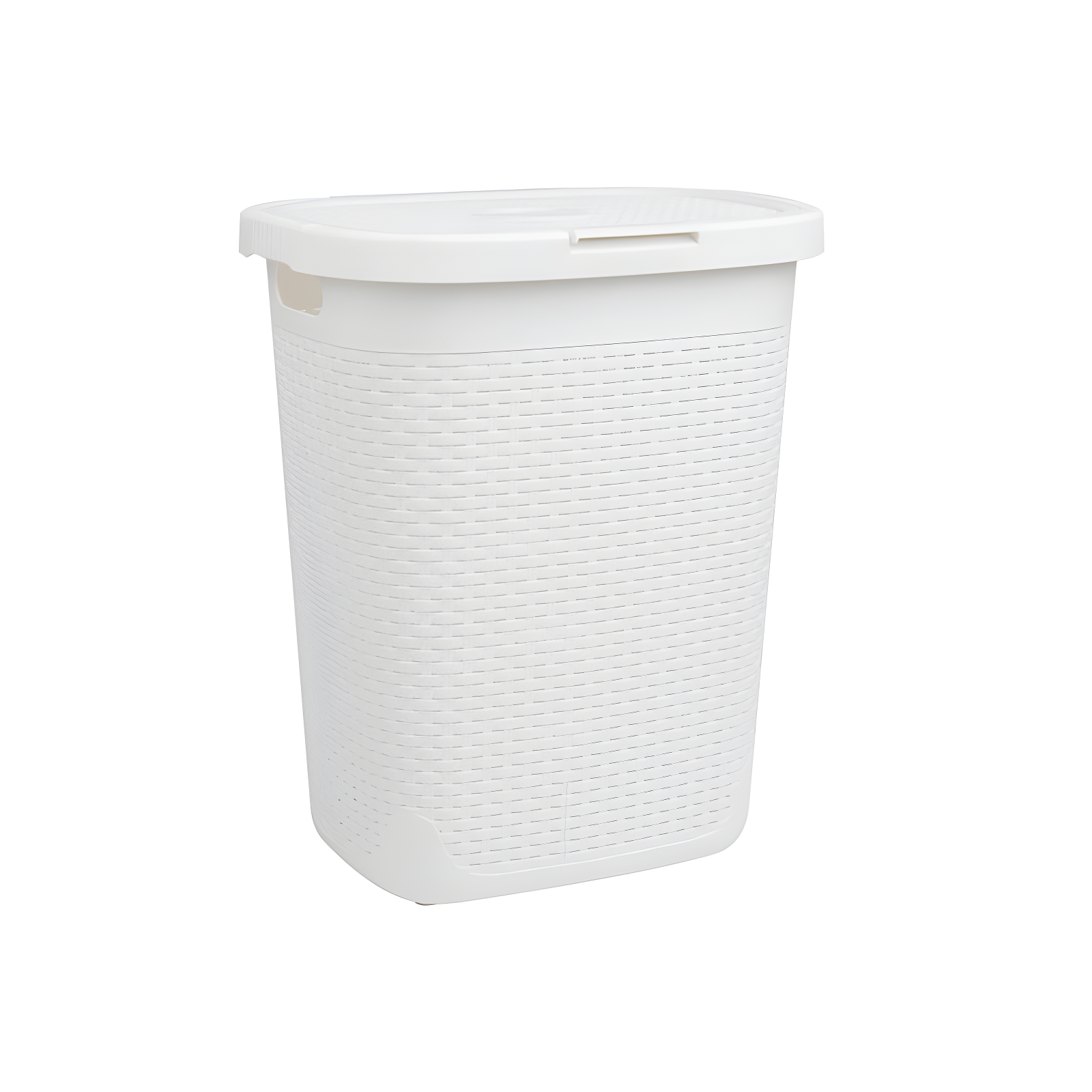Mind Reader 50L Slim Laundry Hamper, Clothes Basket, Lid, Plastic, 17.65"L x 13.75"W x 21"H