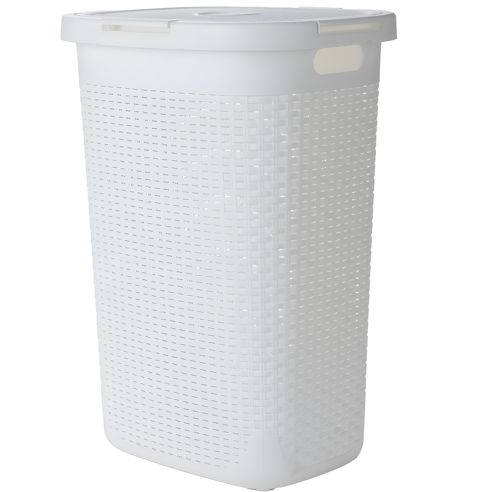 Mind Reader 50L Slim Laundry Hamper, Clothes Basket, Lid, Plastic, 17.65"L x 13.75"W x 21"H