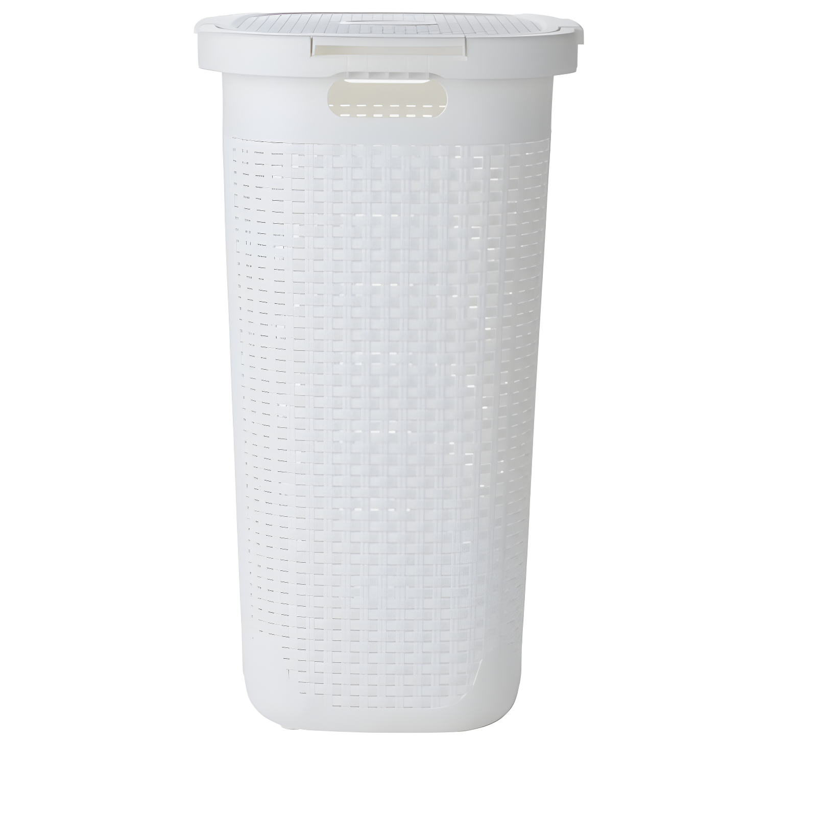 Mind Reader 50L Slim Laundry Hamper, Clothes Basket, Lid, Plastic, 17.65"L x 13.75"W x 21"H
