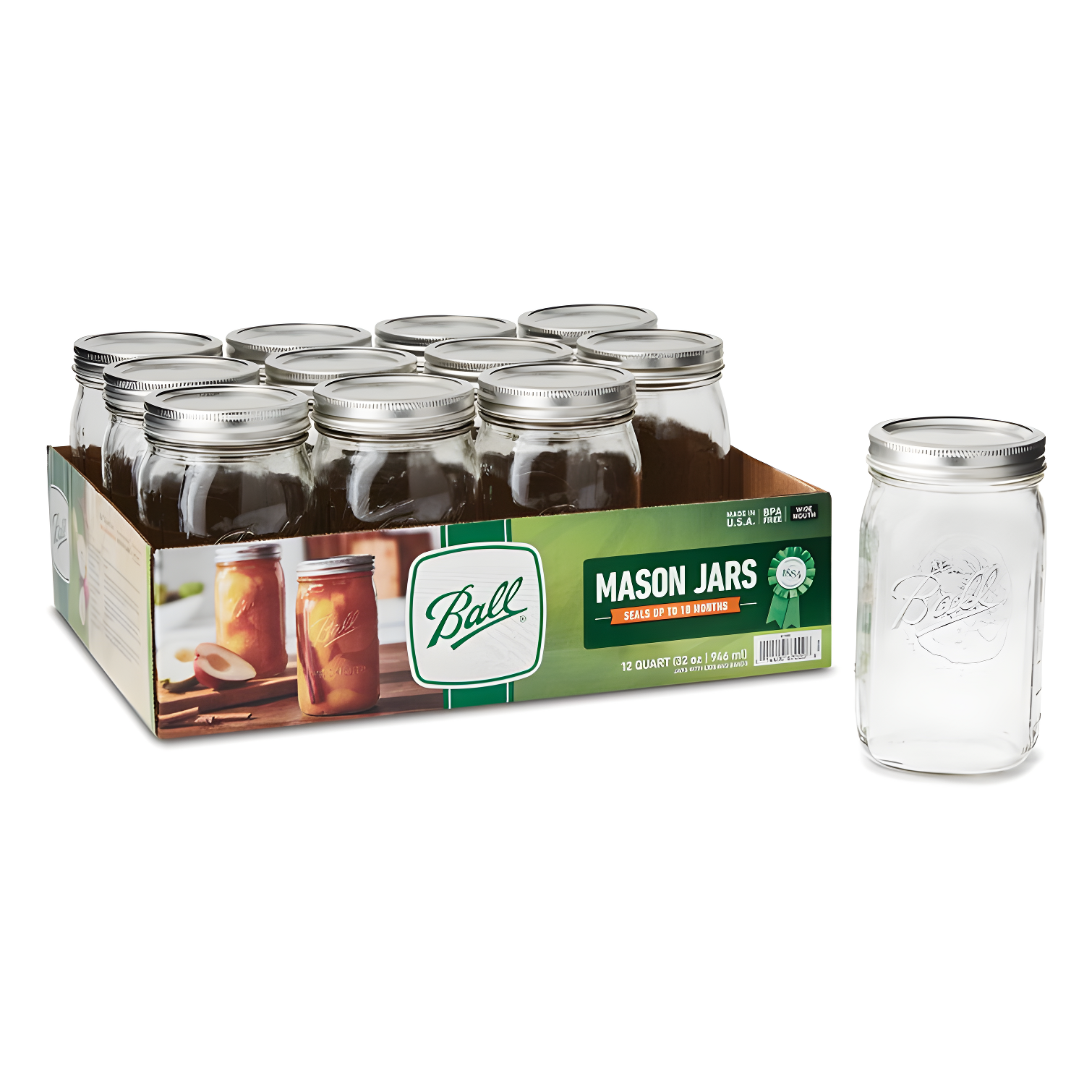 Ball Glass Jar - Set of 12