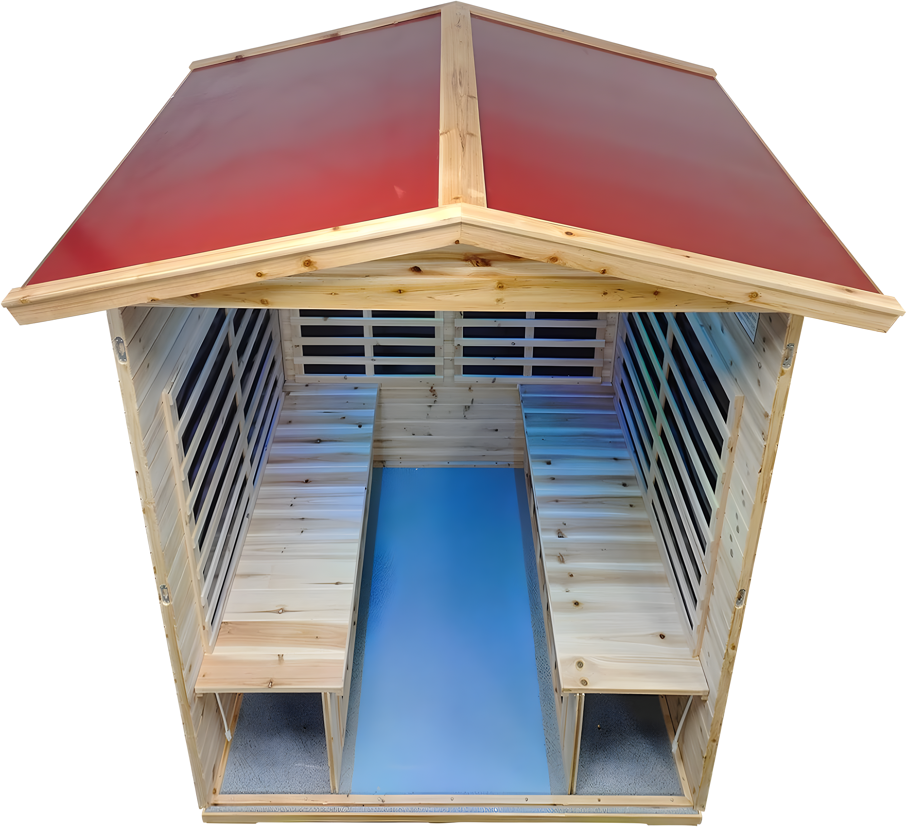 Saunas 904V Far Infrared Sauna, Outdoor Wooden Dry Sauna Low EMF (Hemlock Wood, 4-Person Size)