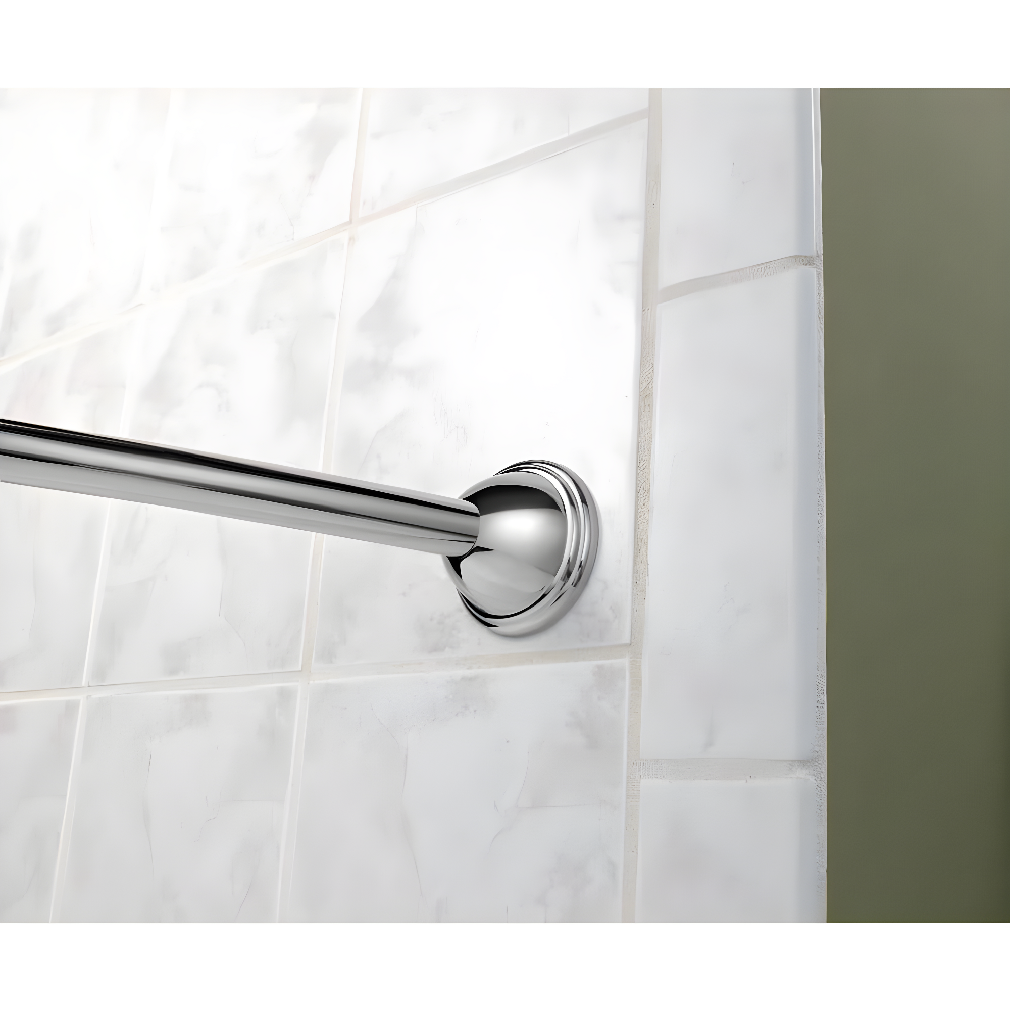 Moen Adjustable Curved Shower Rod 72 " X 72 " Chrome Finish