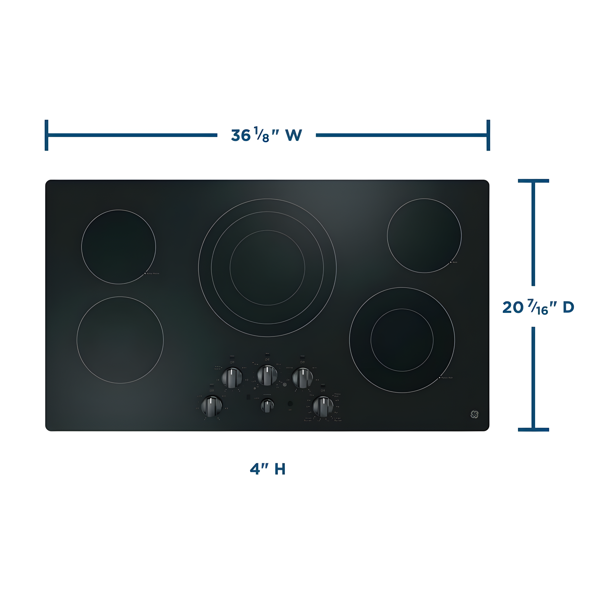 GE Appliances 36.13" Electric Cooktop with 5 Elements
