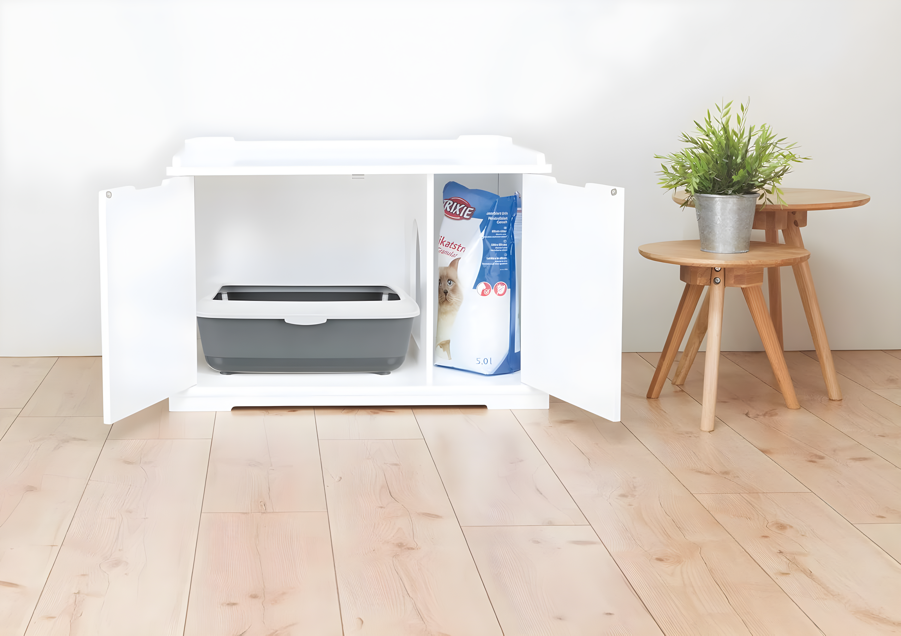 TRIXIE TRIXIE XL Furniture Style Litter Box Enclosure and Pet Home, Hidden Cat Litter Box