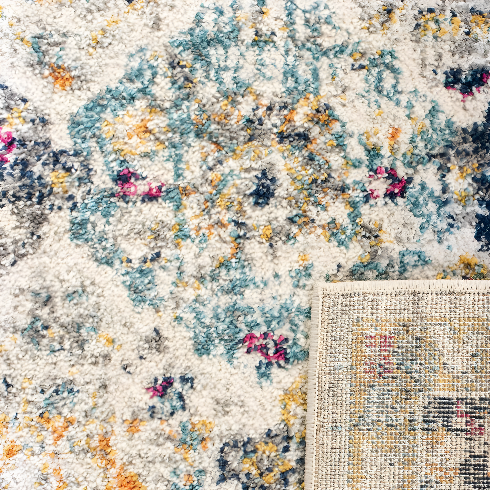 Madison MAD611 Power Loomed Indoor Area Rug - Cream/Multi - 9'x12' - Safavieh