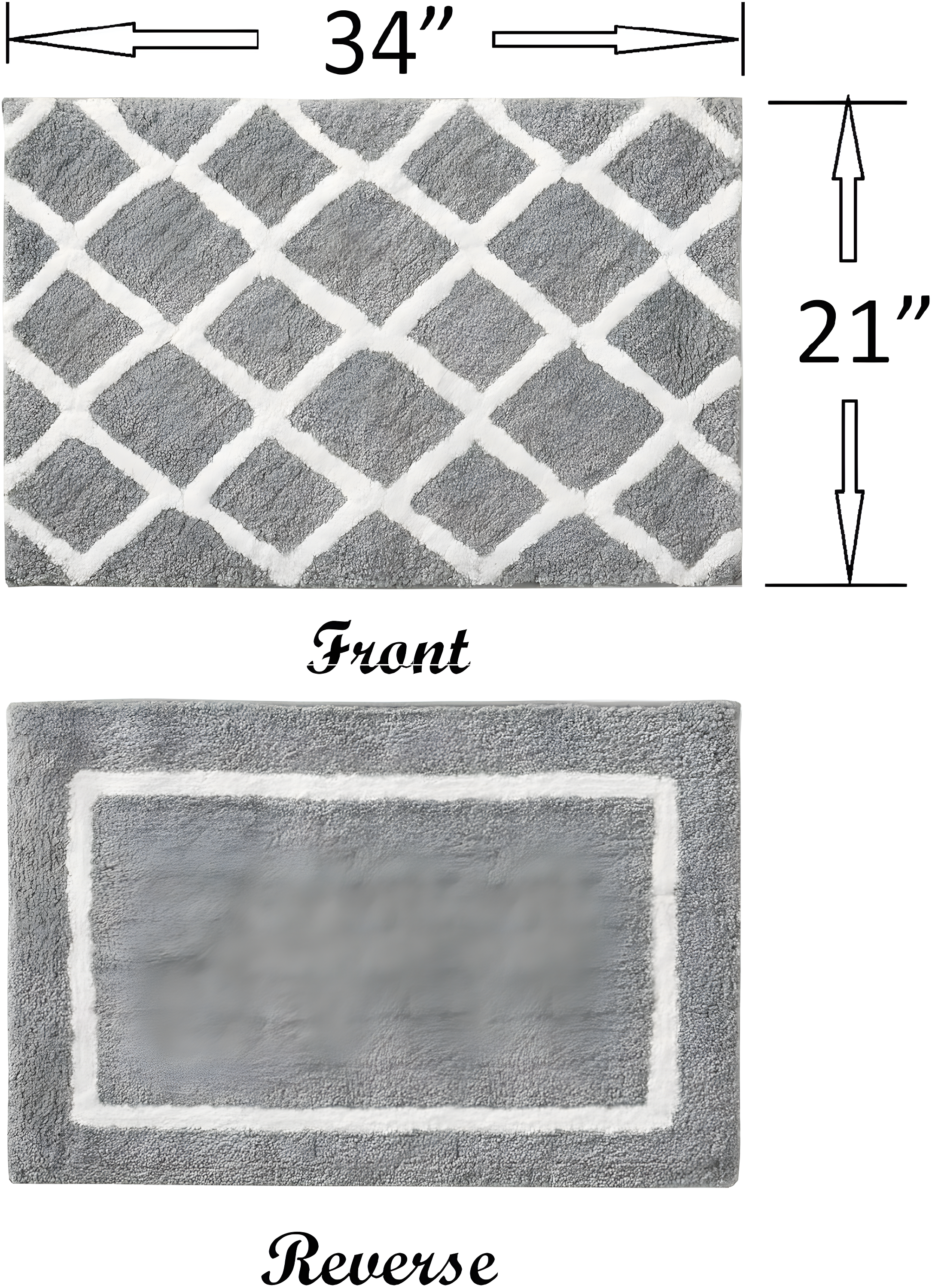 Madison Park Bittman Reversible High Pile Tufted Bath Rug