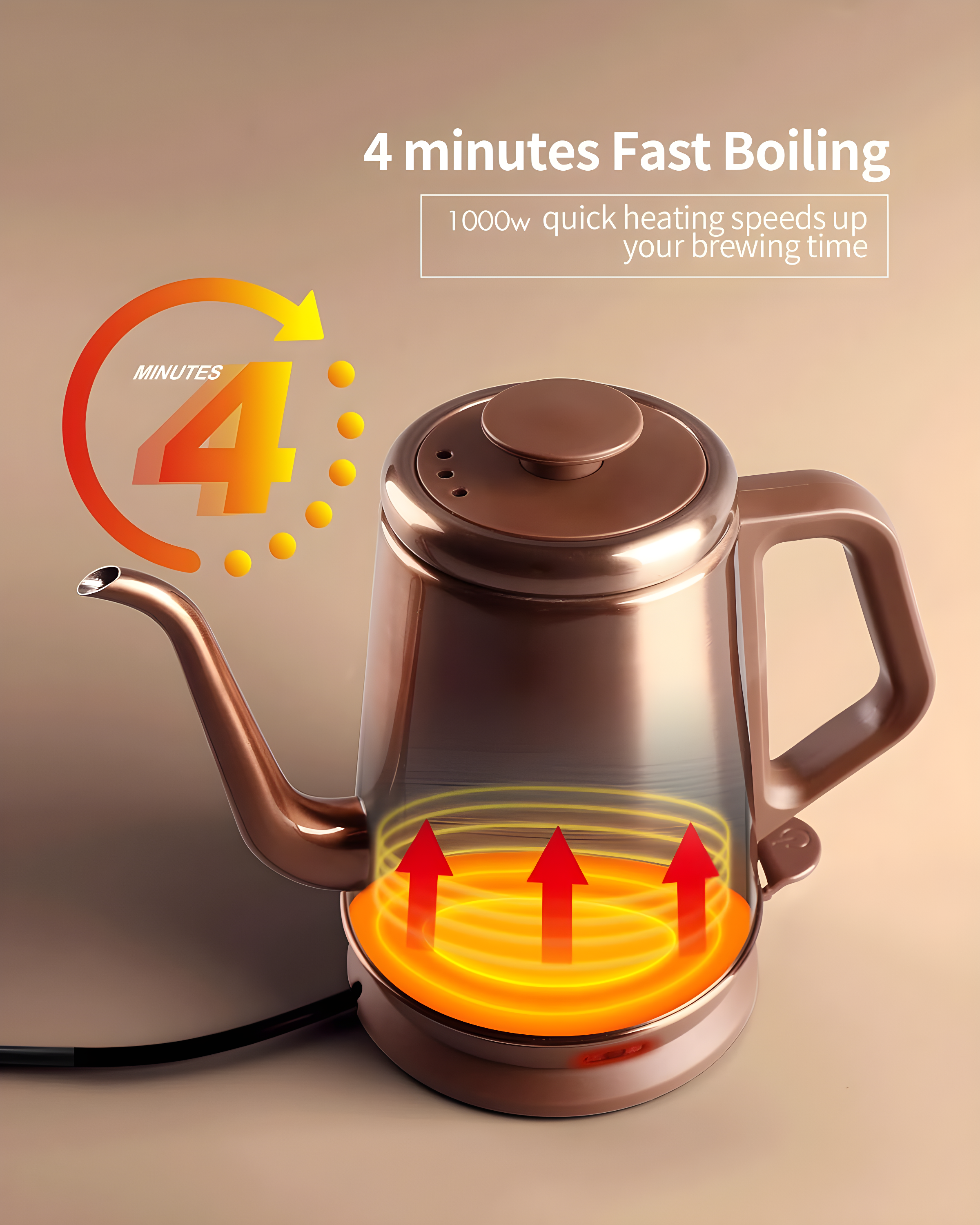 SEGUIRA Stainless Steel Electric Tea Kettle