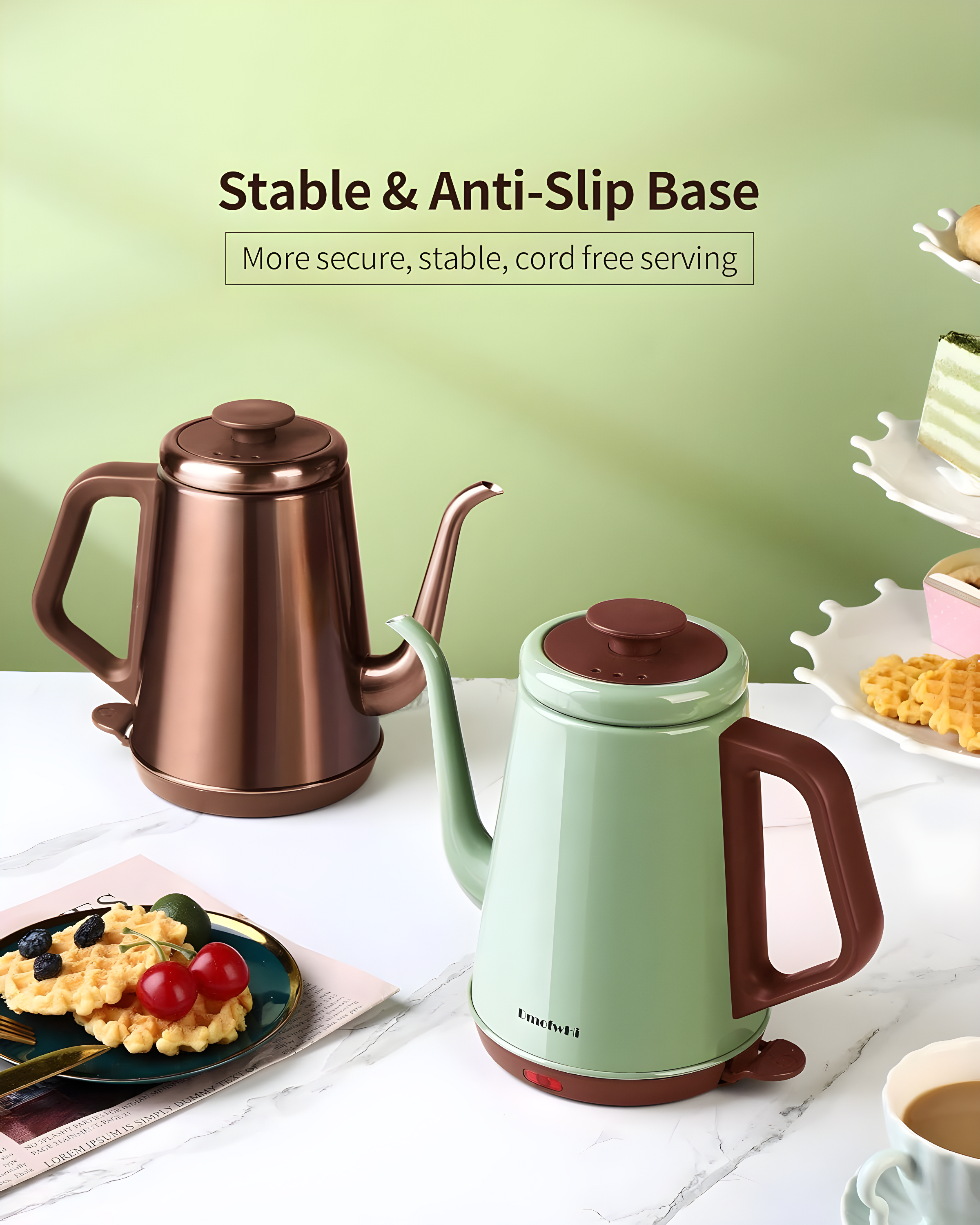 SEGUIRA Stainless Steel Electric Tea Kettle