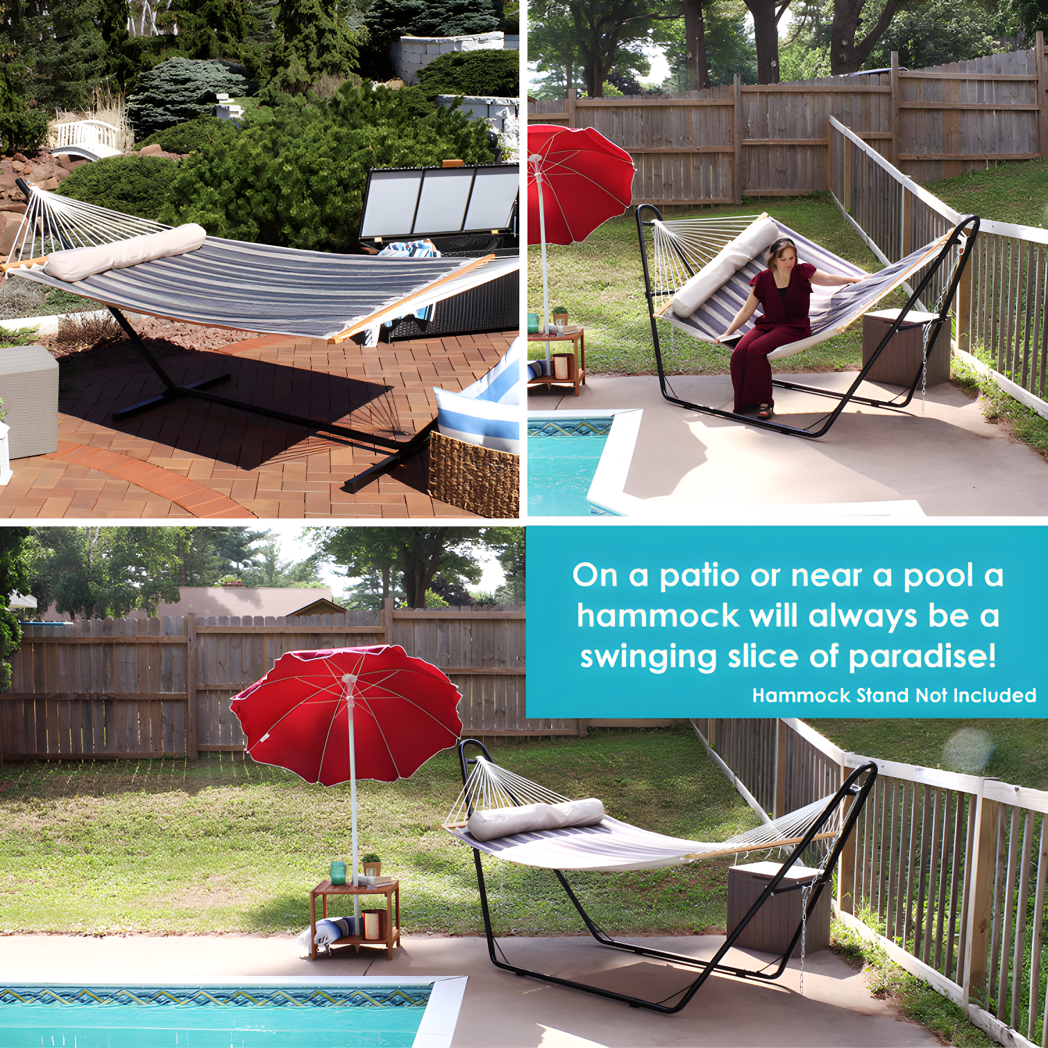 2-Person Quilted Polyester Spreader Bar Hammock