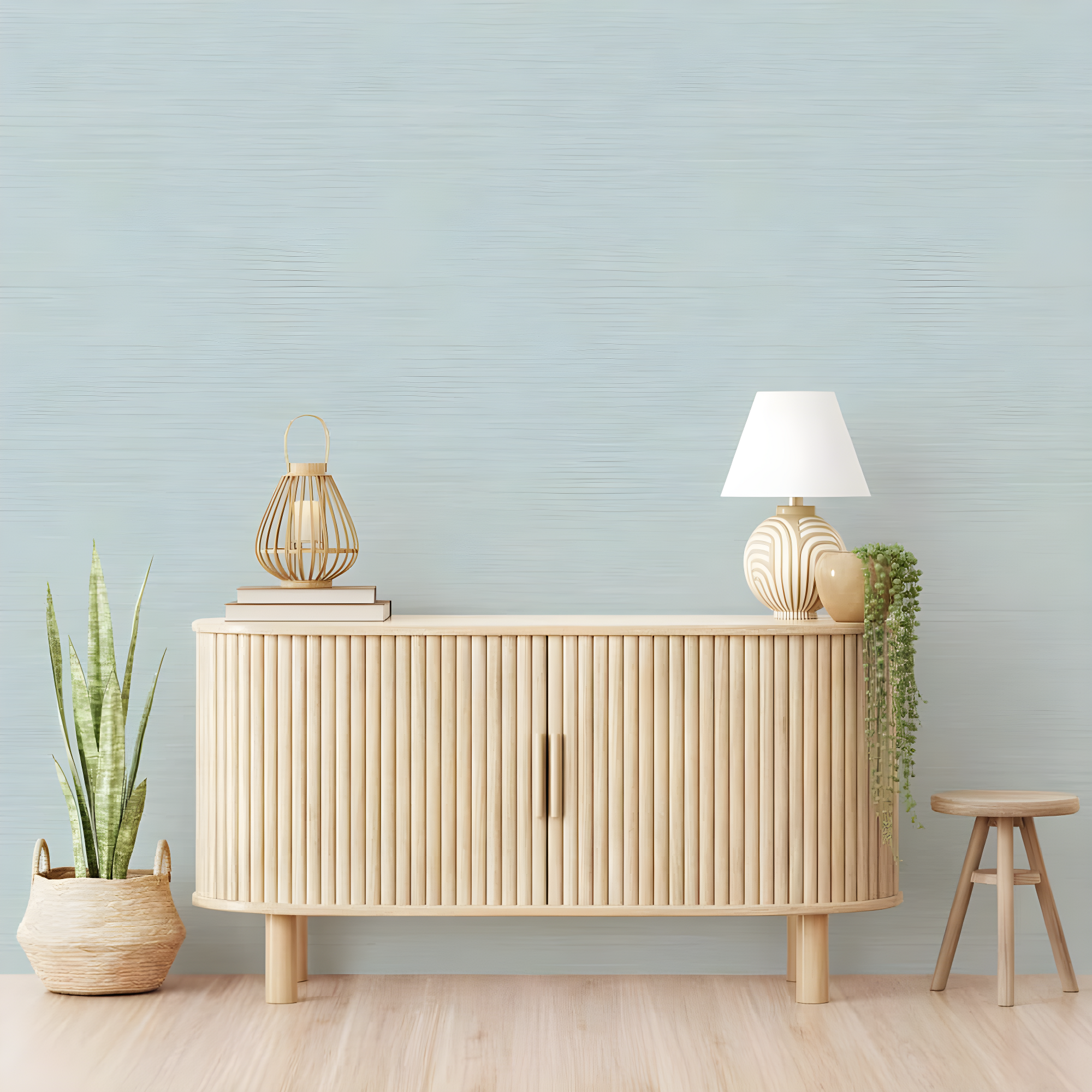 Tempaper & Co.® Faux Horizontal Grasscloth Removable Peel and Stick Wallpaper, Textured Seaglass, 28 sq. ft.: Vinyl, Prepasted