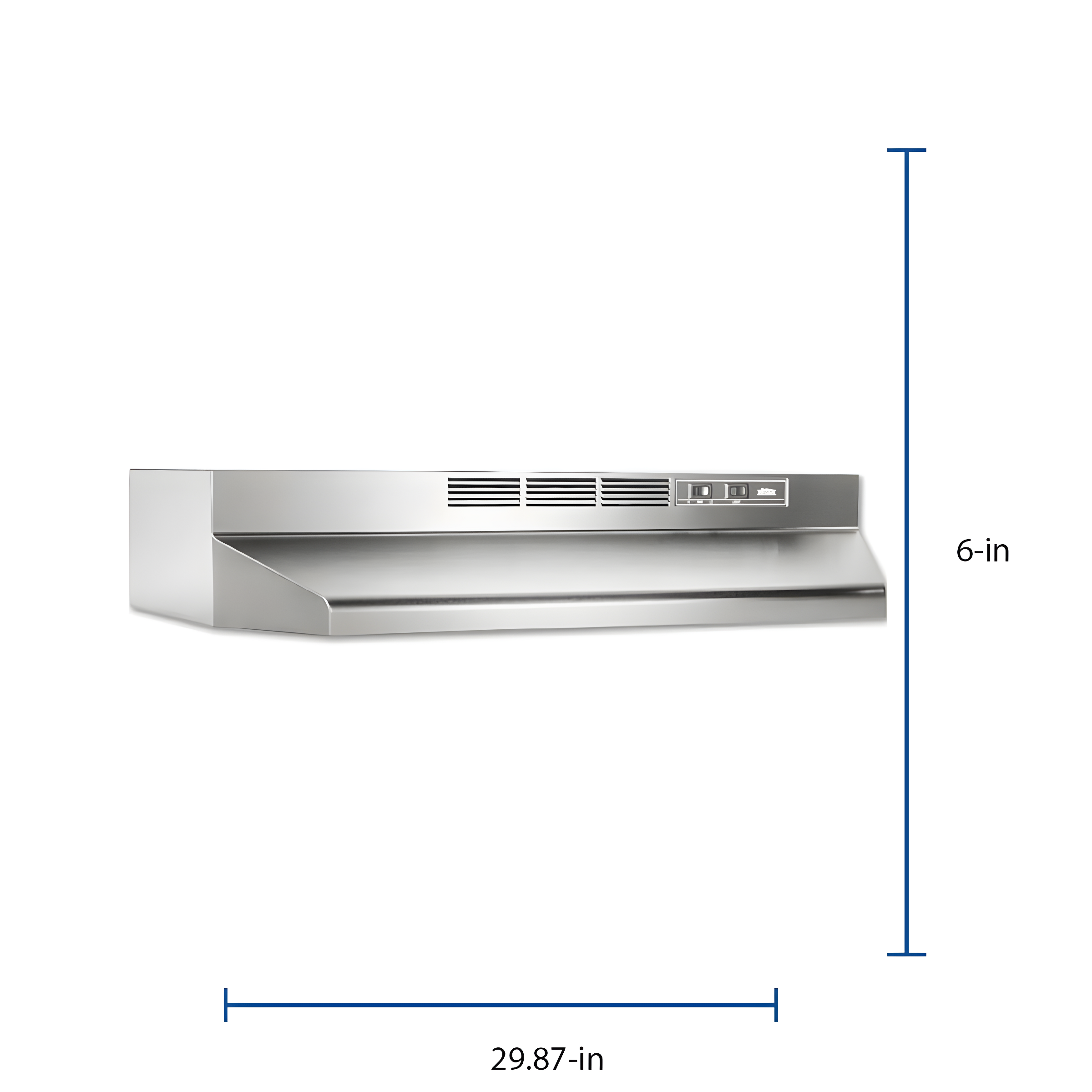 Broan NuTone Broan NuTone 30" Steel 190 CFM Ductless (Non-Vented) Under Cabinet Range Hood with Charcoal Filter 413004