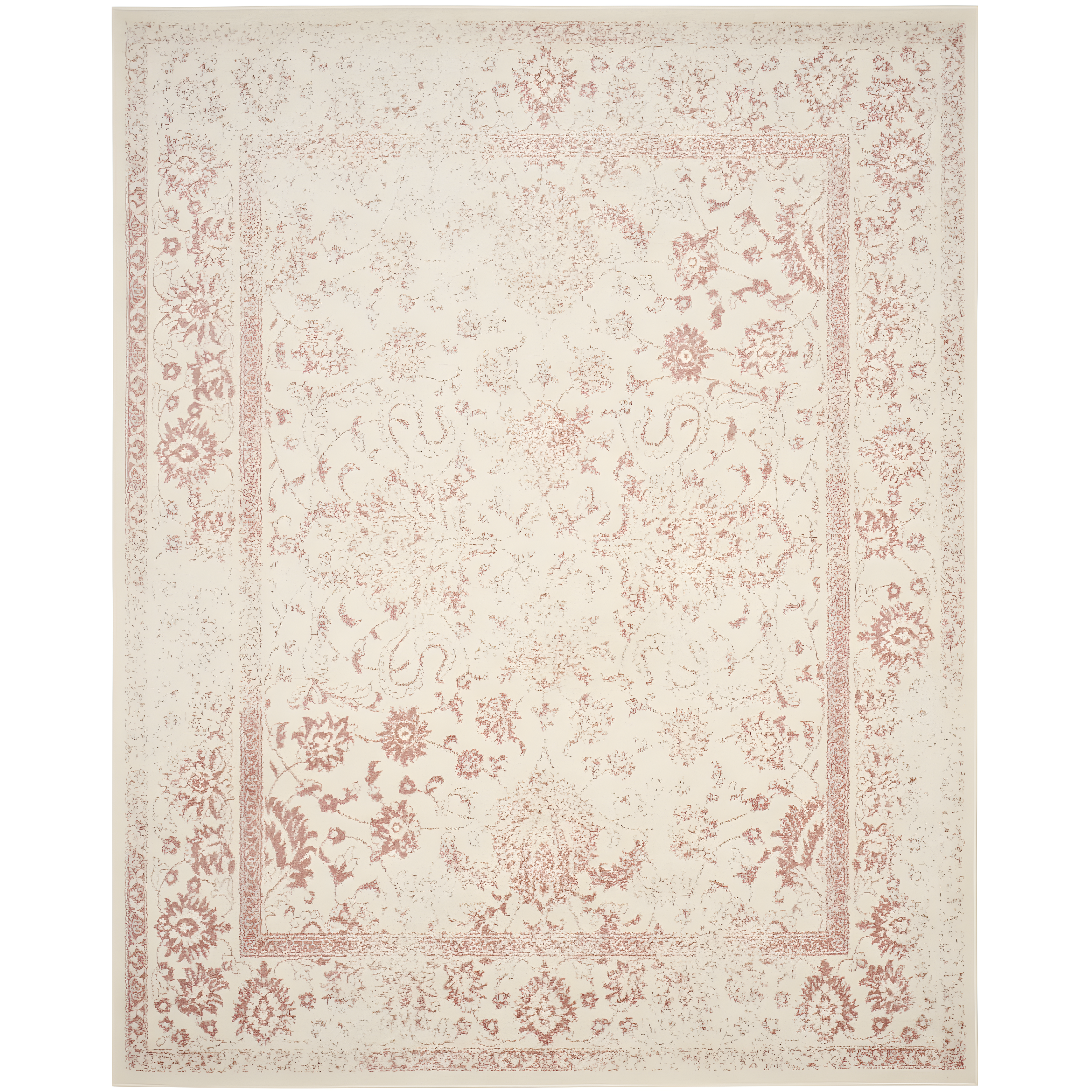 Adirondack ADR109 Machine Made Indoor Area Rug - Ivory/Rose - 8'x10' - Safavieh