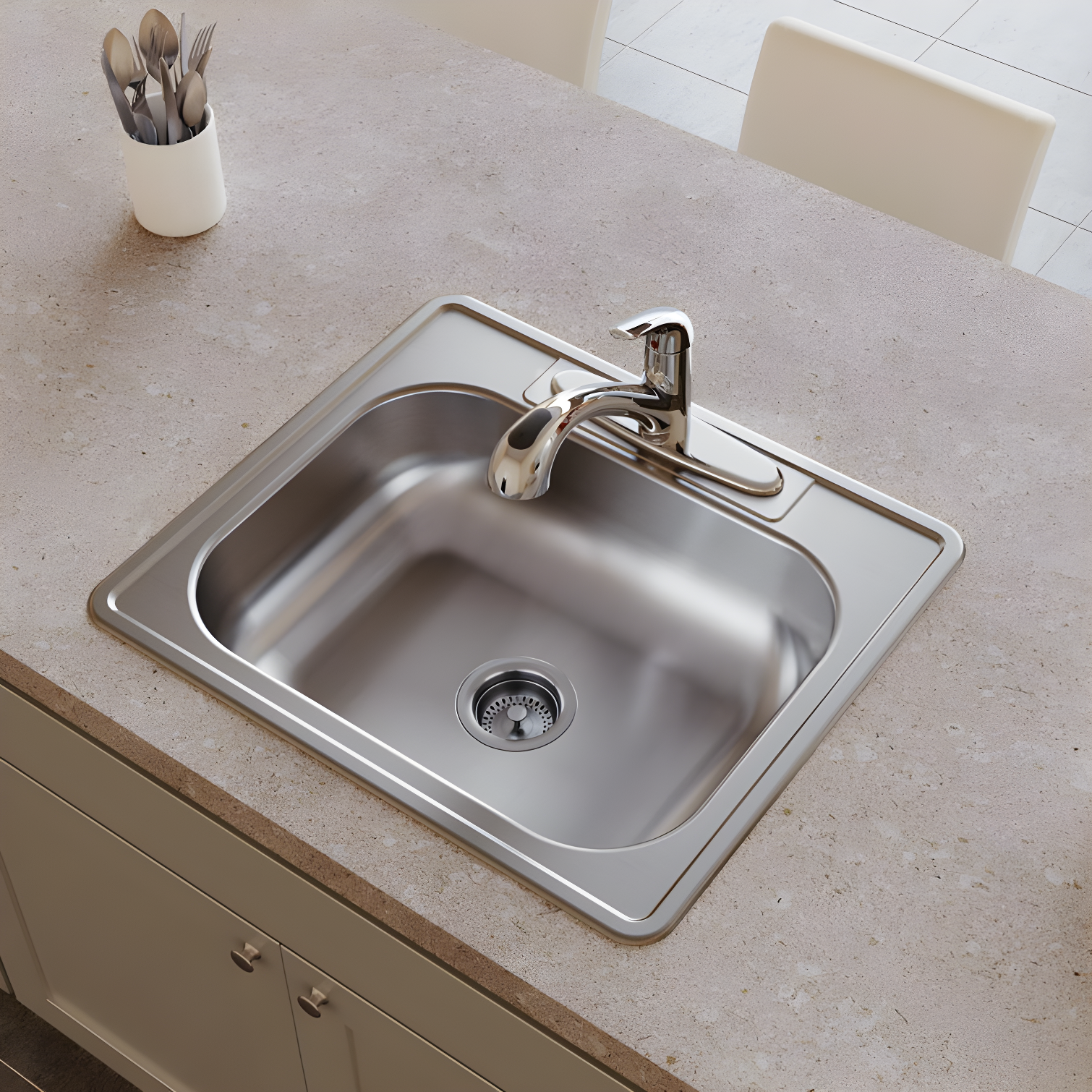 Dayton 25" L x 22" W Drop-In Kitchen Sink