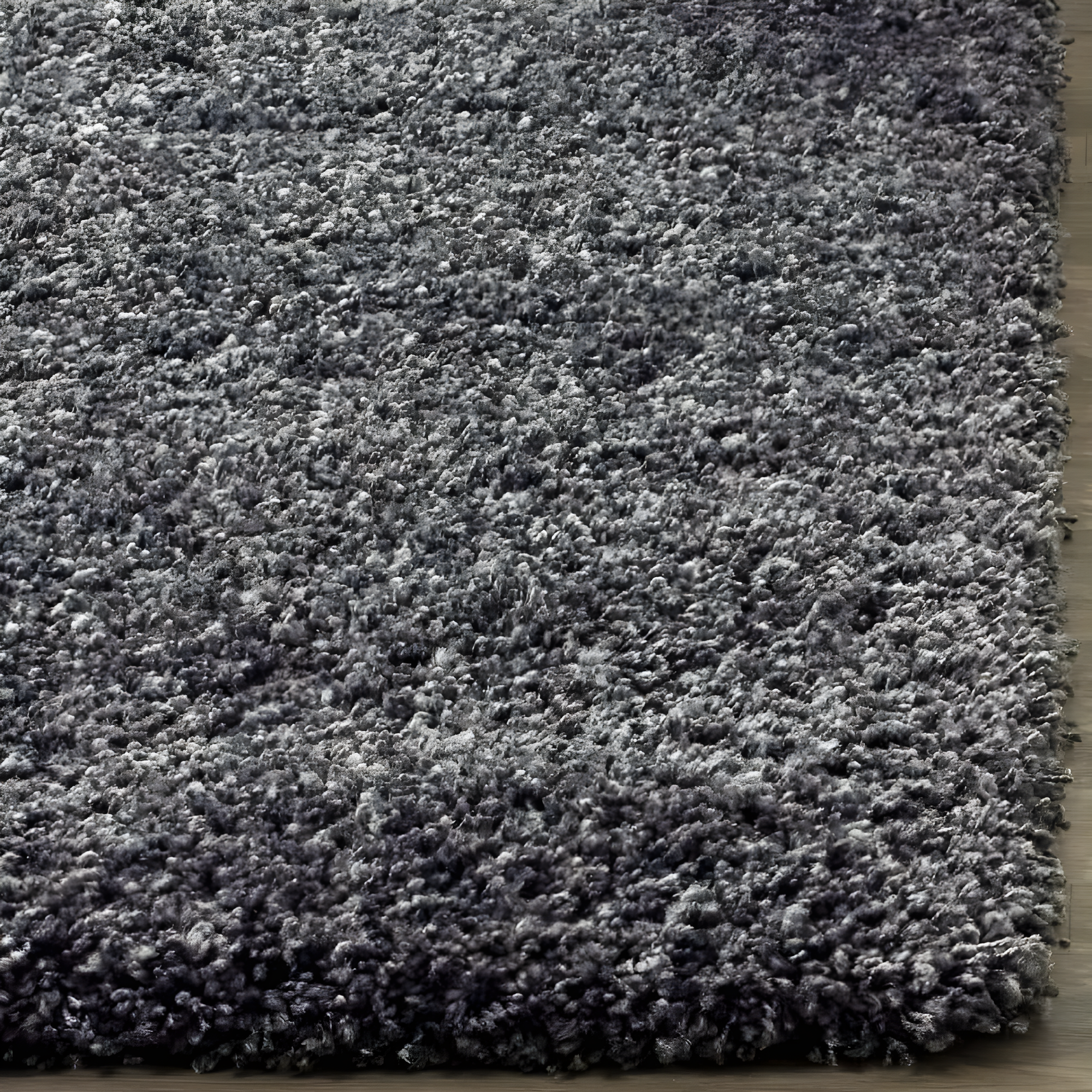 Shag SG151 Power Loomed Indoor Area Rug - Dark Grey - 4'x4' - Safavieh.