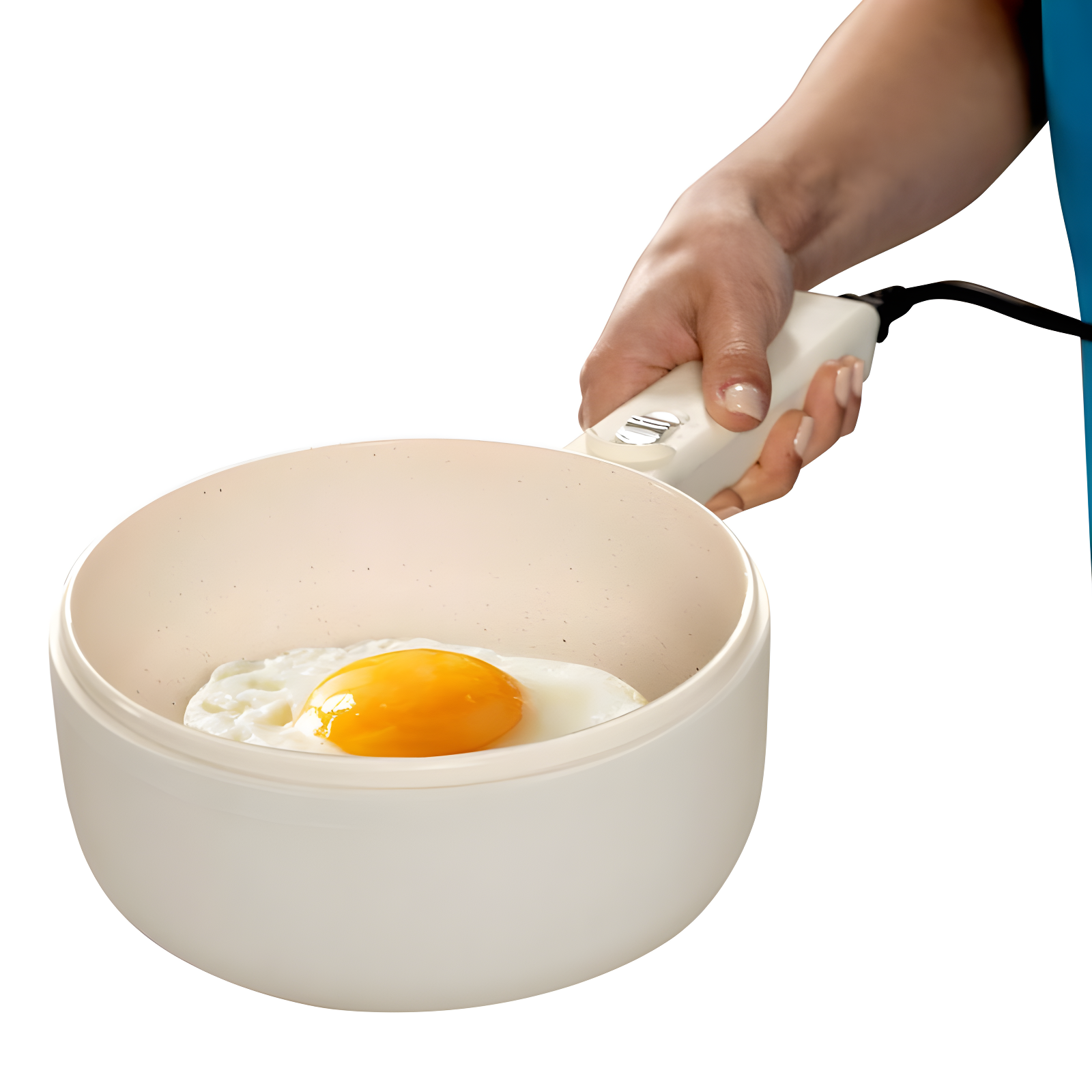 Ceramax Electric Hot Pot 1.5 Liters Nonstick Ceramic Skillet Pan Mini Cooker With Lid Steamer