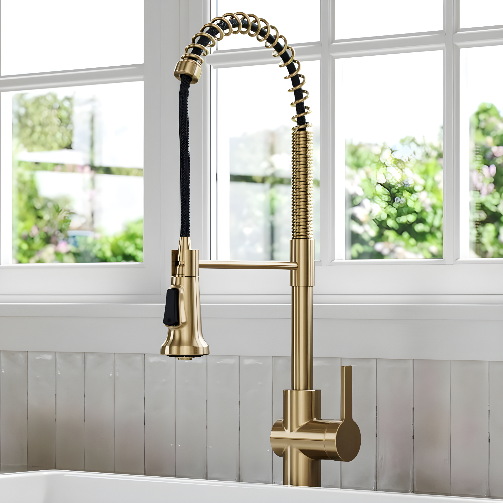 KRAUS Britt Commercial Style Single Handle Pull Down Kitchen Faucet