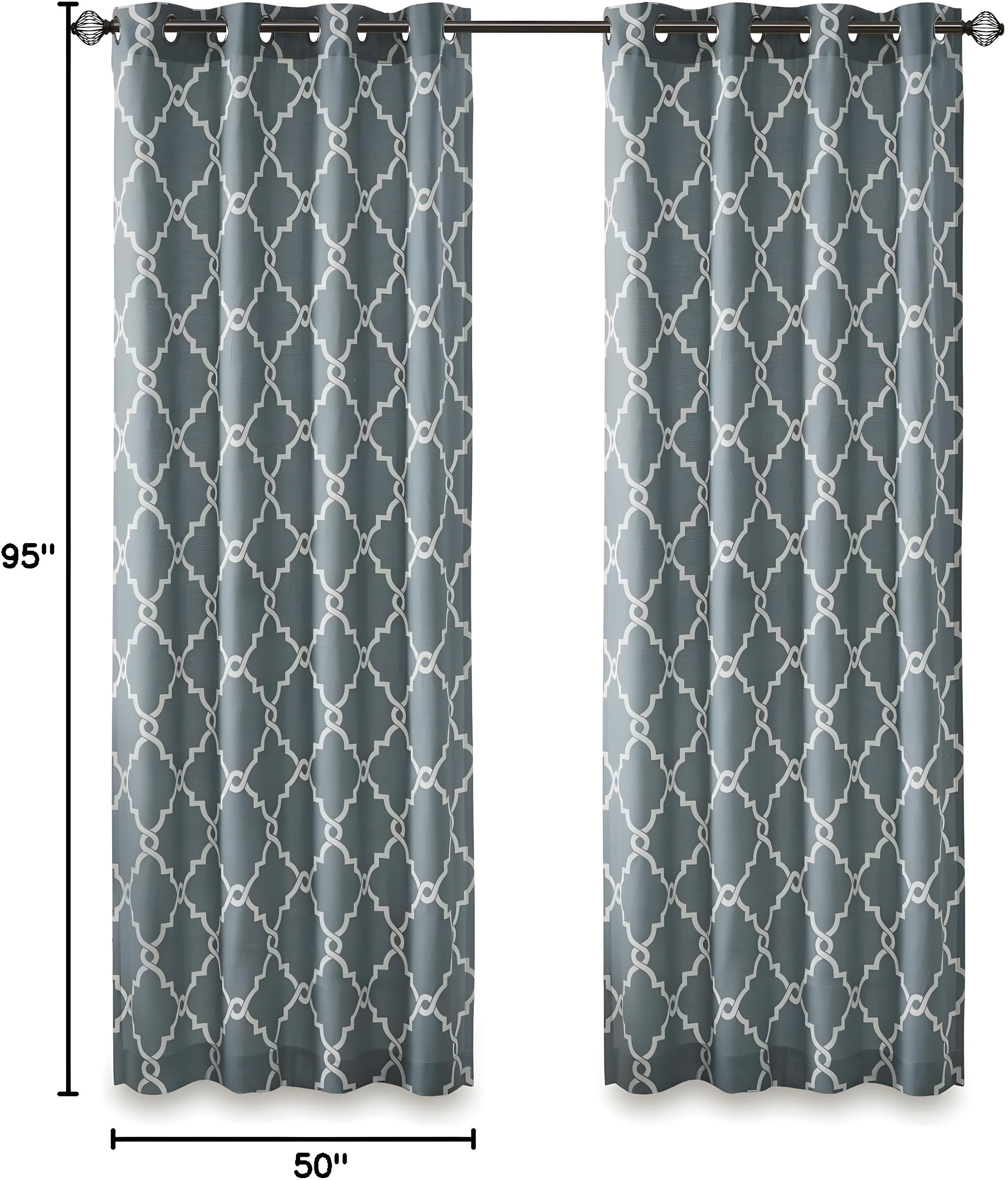 Madison Park Fretwork Print Grommet Top Single Window Curtain Panel & Reviews | Wayfair