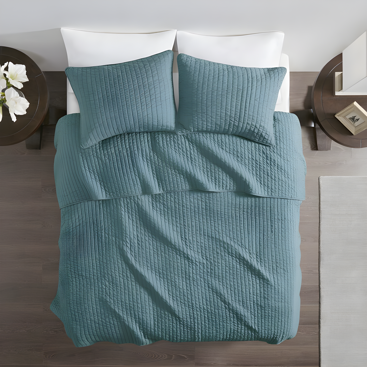 Madison Park Barwick Reversible Solid 3 Piece Quilt Set