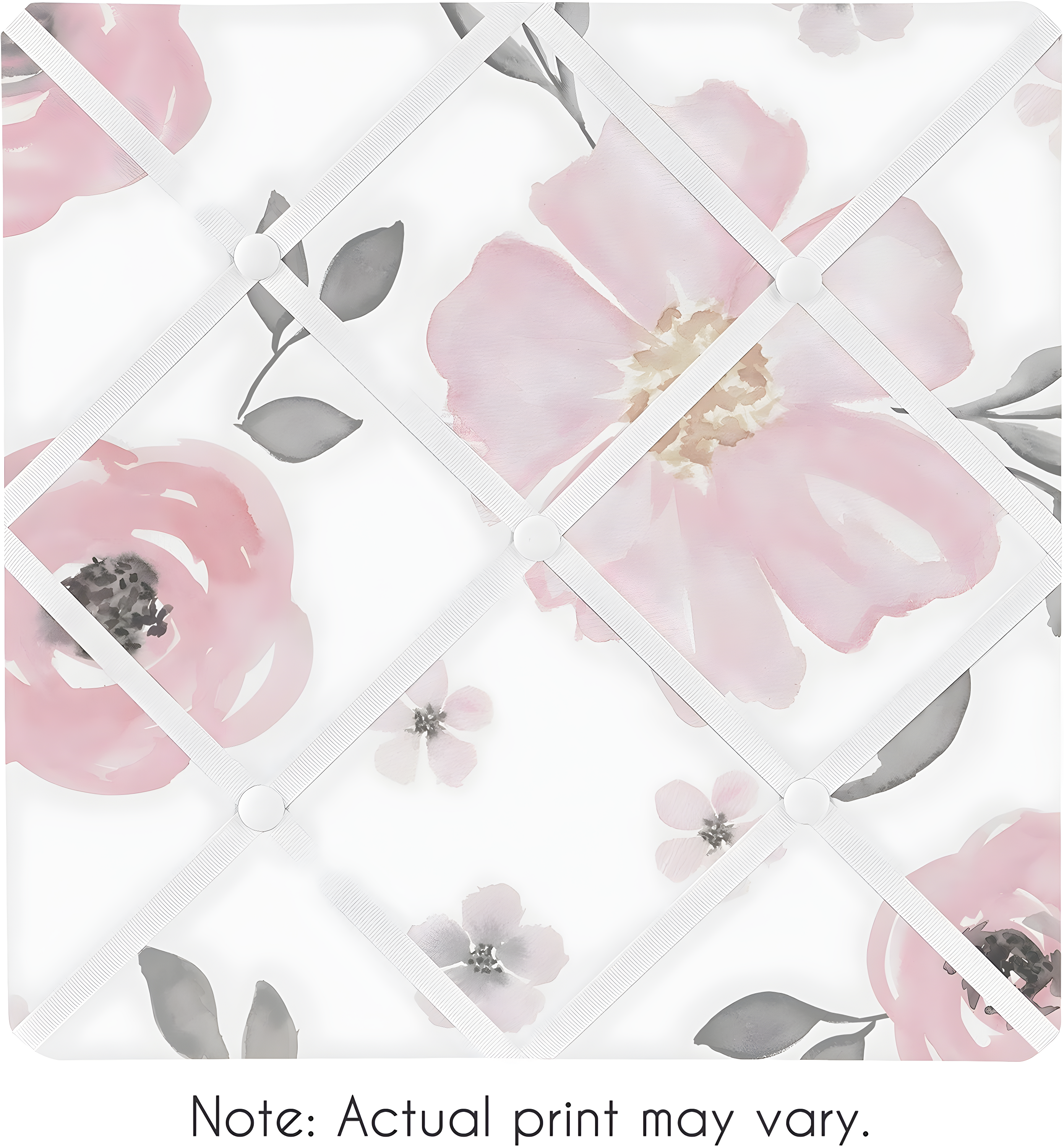 Watercolor Floral Wall Mounted Photo Memo Board