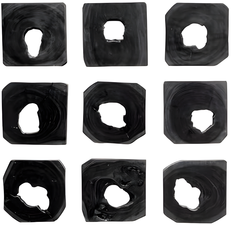 Bahati 16" Ebony Wood Contemporary Wall Art Set of 9