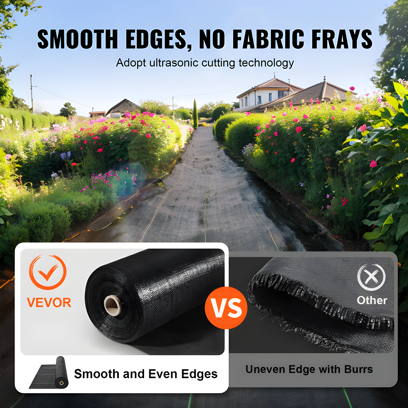 VEVOR VEVOR Landscape Fabric Garden Weed Barrier Driveway Fabric