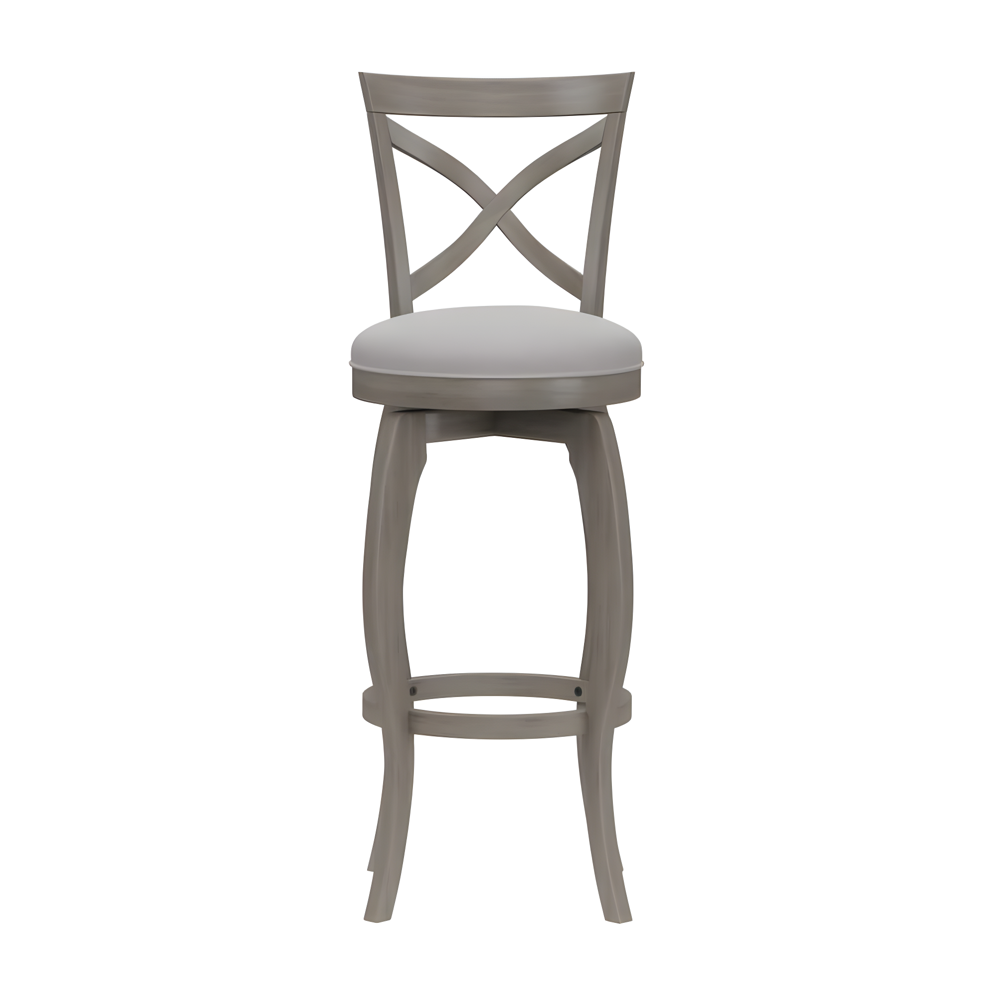 Hillsdale Ellendale 44.5" Fabric Contemporary Bar Stool in Aged Gray/Fog Gray