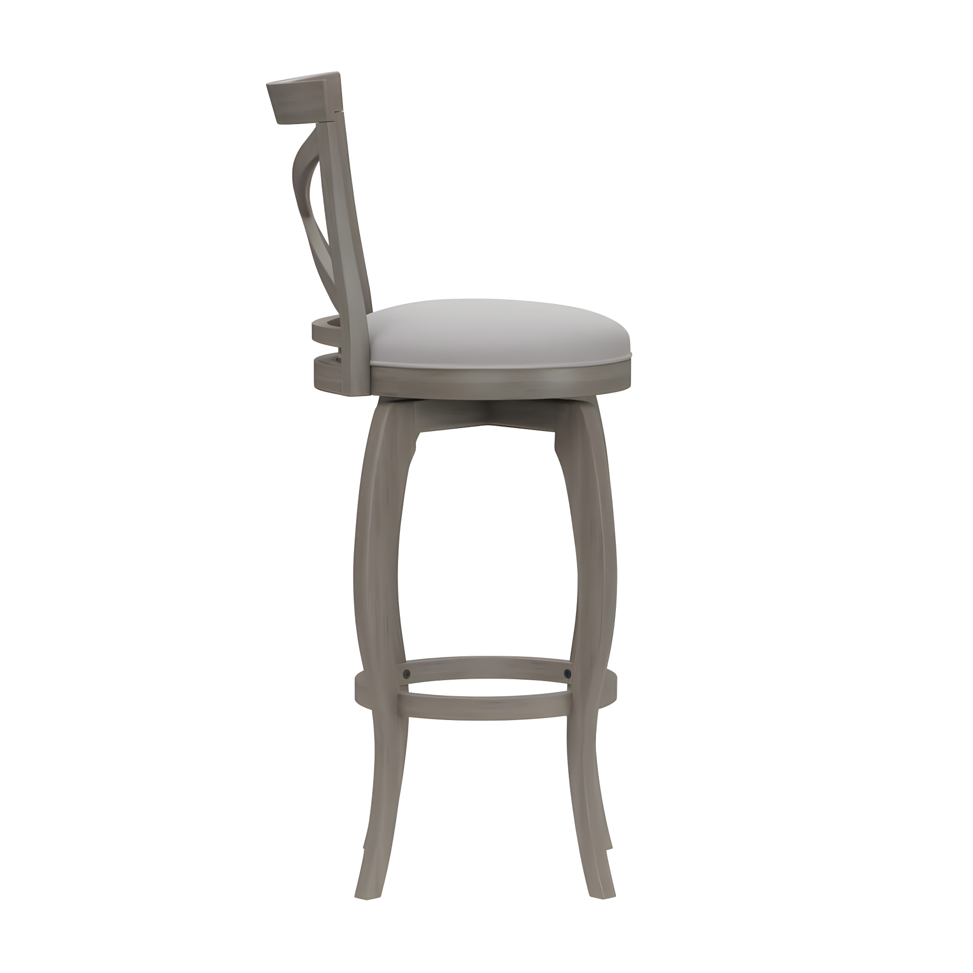 Hillsdale Ellendale 44.5" Fabric Contemporary Bar Stool in Aged Gray/Fog Gray