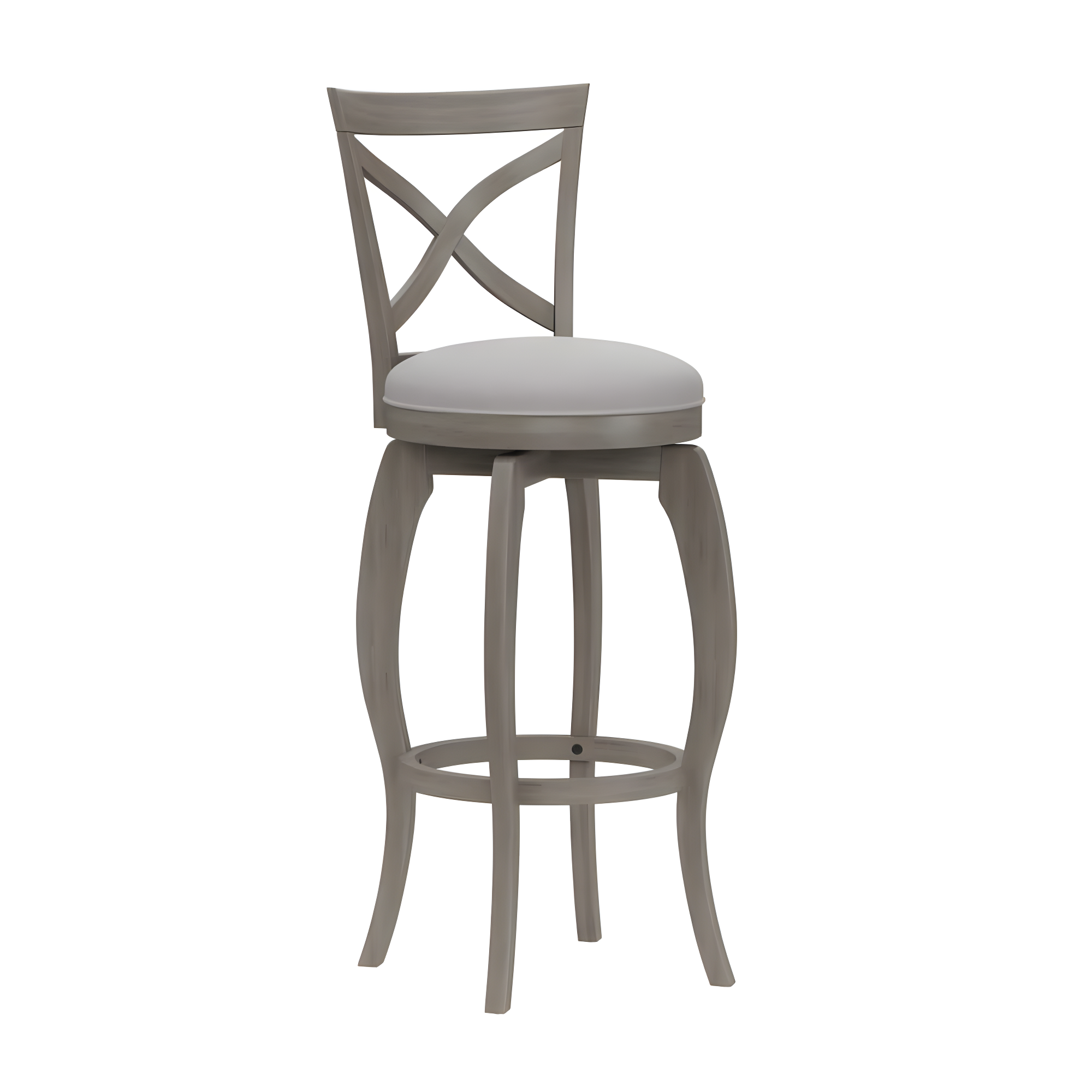 Hillsdale Ellendale 44.5" Fabric Contemporary Bar Stool in Aged Gray/Fog Gray