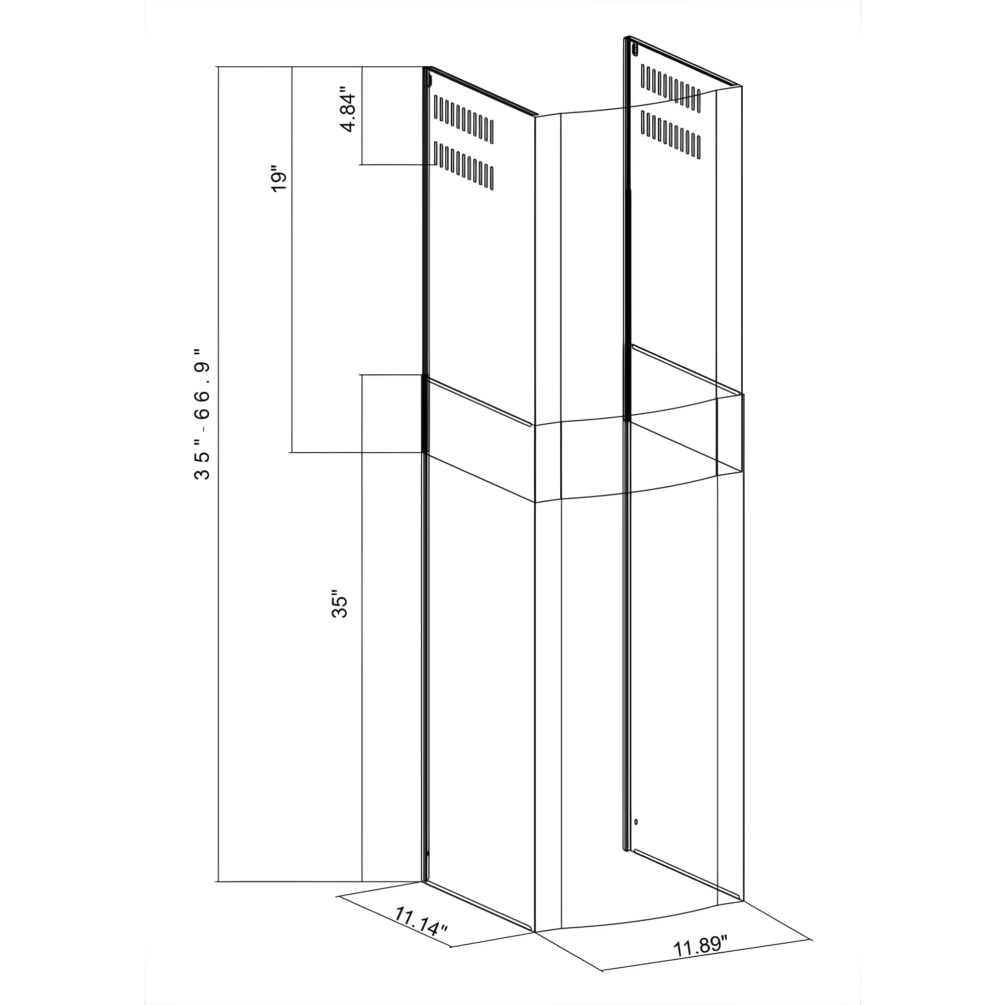 Winflo Winflo Range Hood Chimney Extension