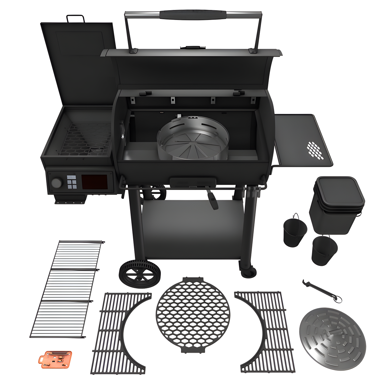 Oklahoma Joe's Rider 900 Deluxe Pellet Grill with Side Shelf