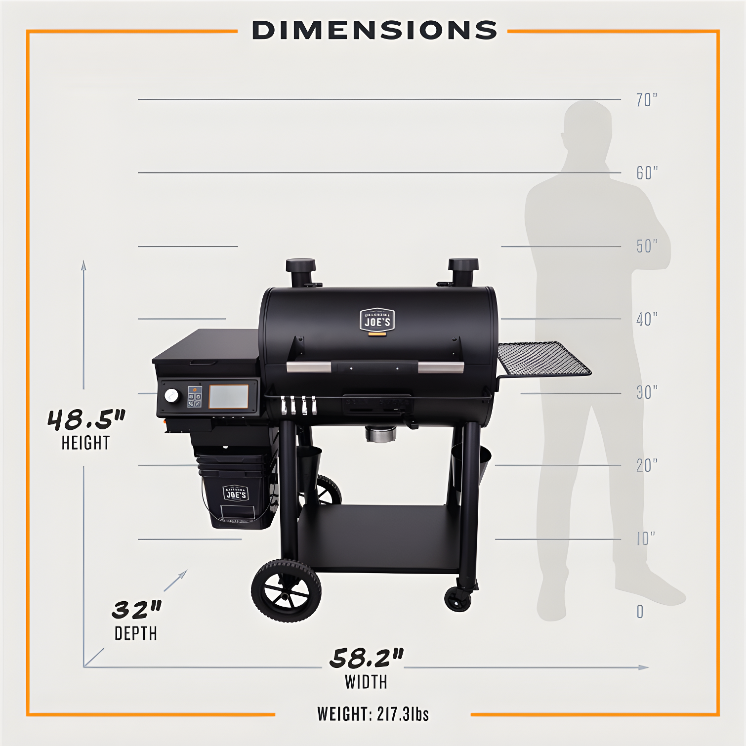 Oklahoma Joe's Rider 900 Deluxe Pellet Grill with Side Shelf