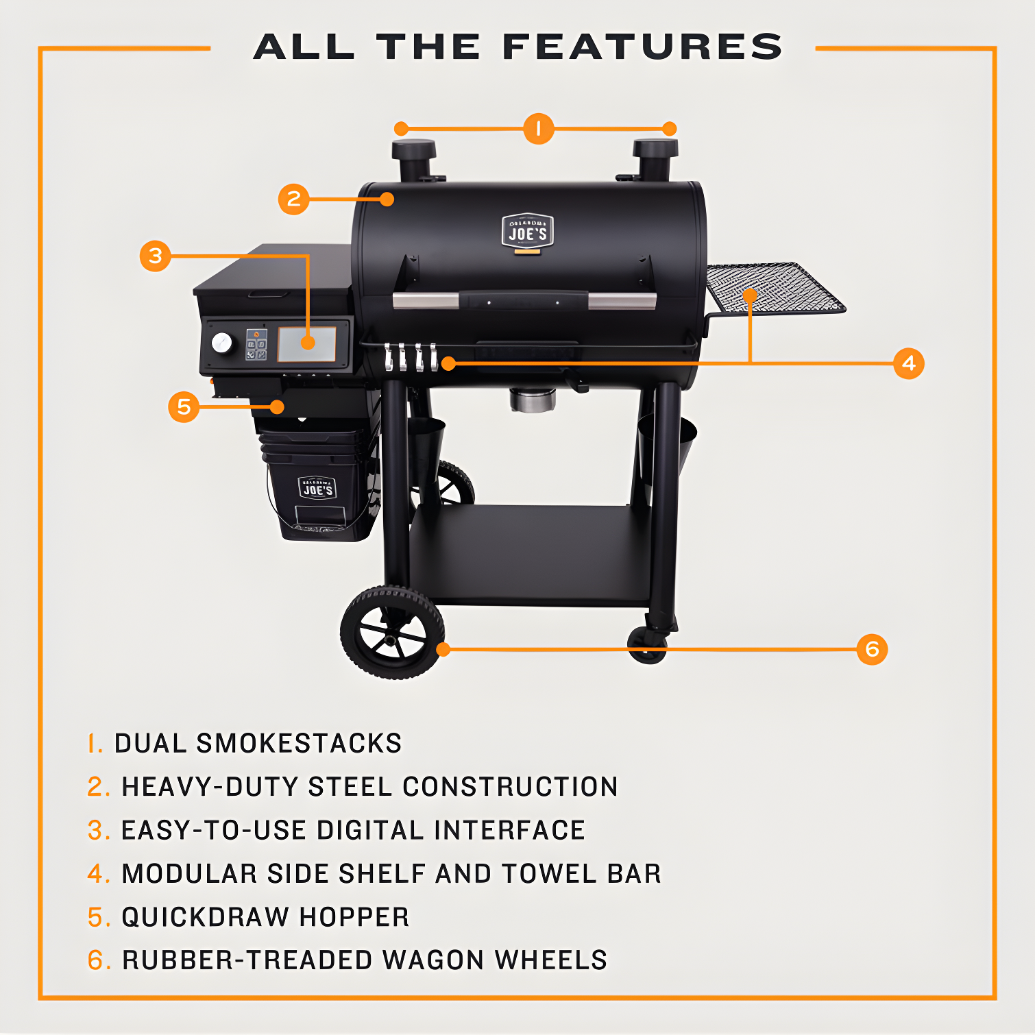Oklahoma Joe's Rider 900 Deluxe Pellet Grill with Side Shelf