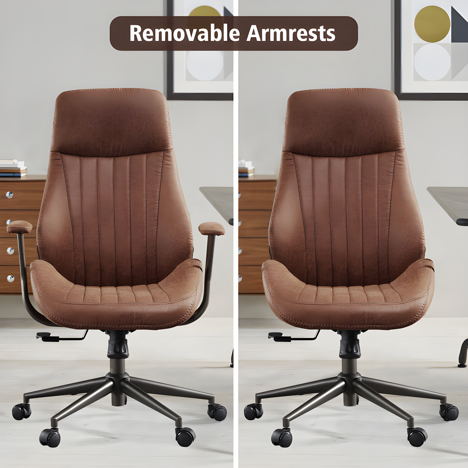 Albaugh Suede Executive Chair
