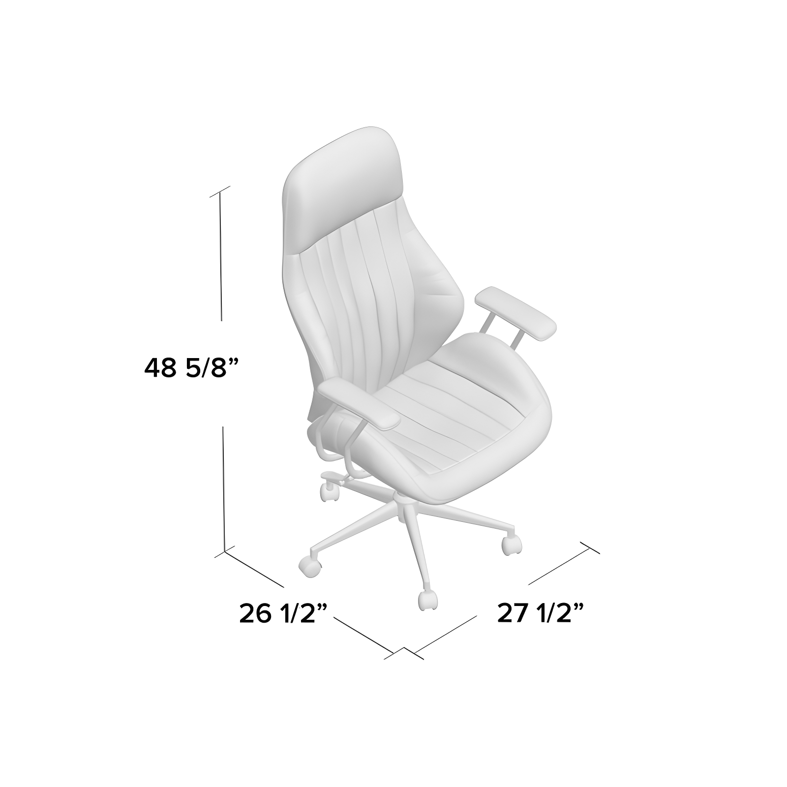 Albaugh Suede Executive Chair