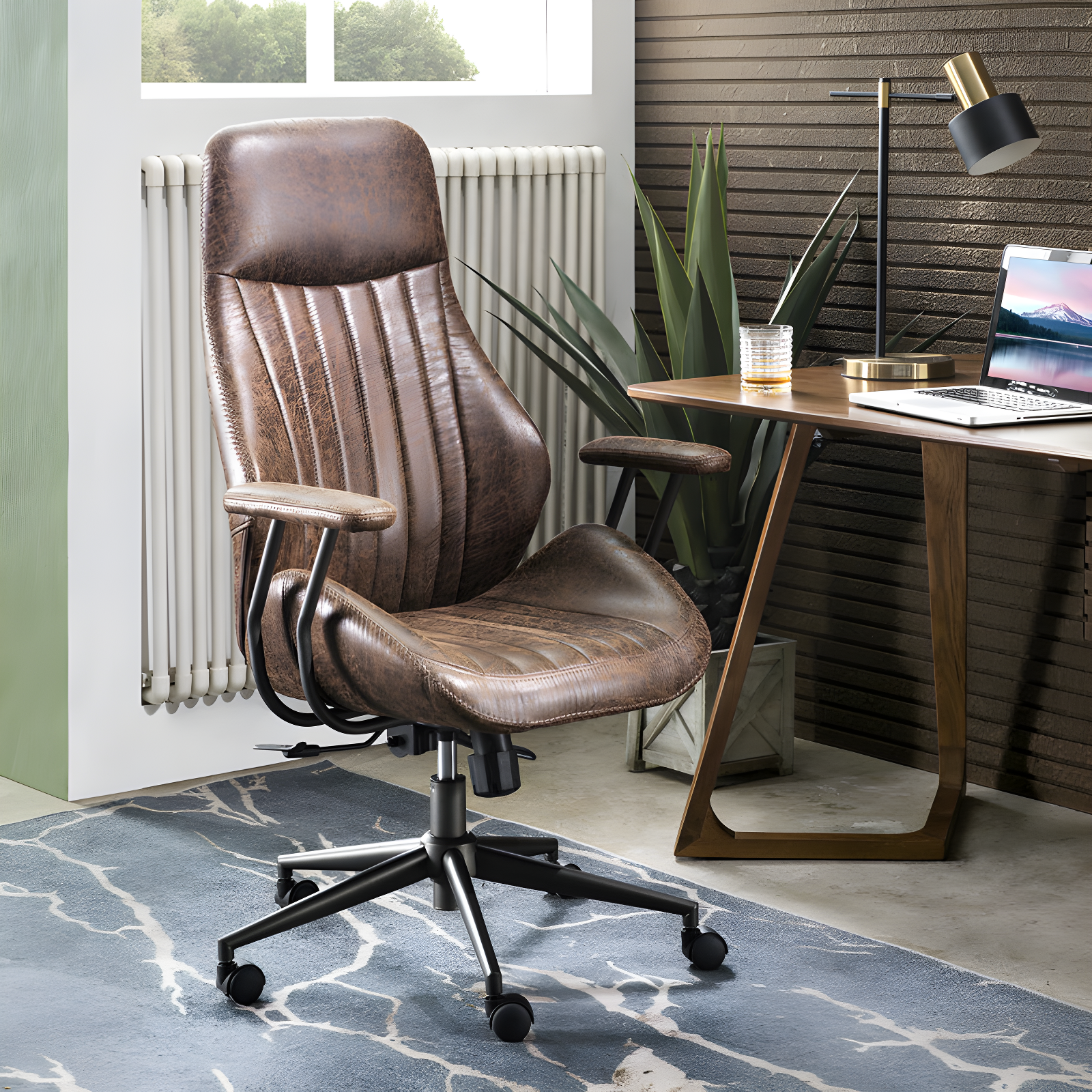 Albaugh Suede Executive Chair