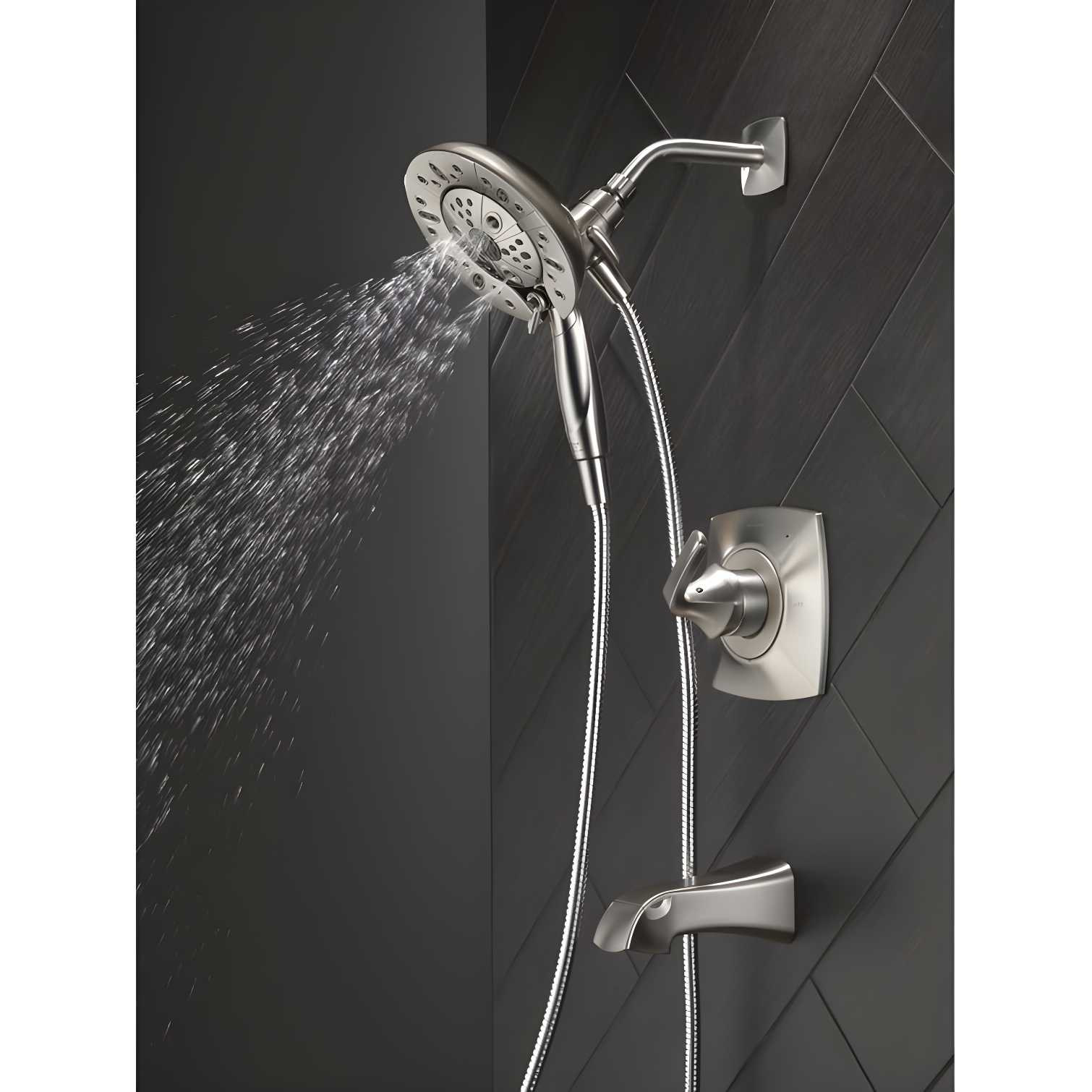 Vesna Single-Function Tub Shower Faucet Set, Shower Trim Kit with In2ition Shower Head and Valve
