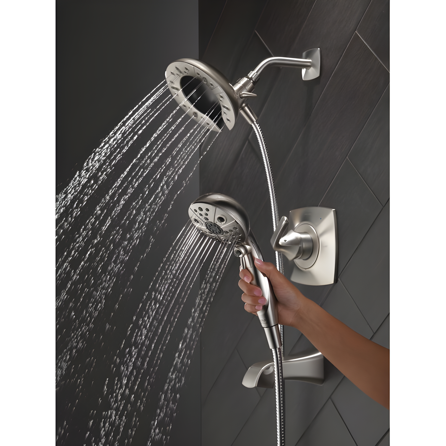 Vesna Single-Function Tub Shower Faucet Set, Shower Trim Kit with In2ition Shower Head and Valve