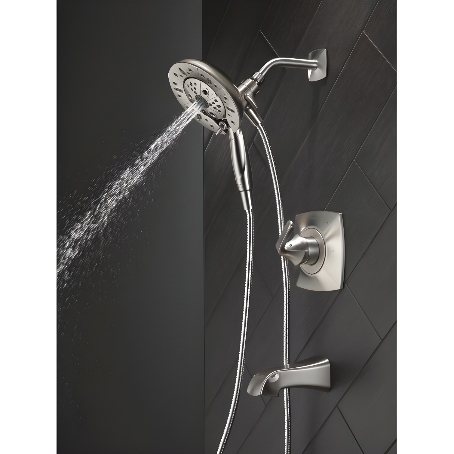 Vesna Single-Function Tub Shower Faucet Set, Shower Trim Kit with In2ition Shower Head and Valve
