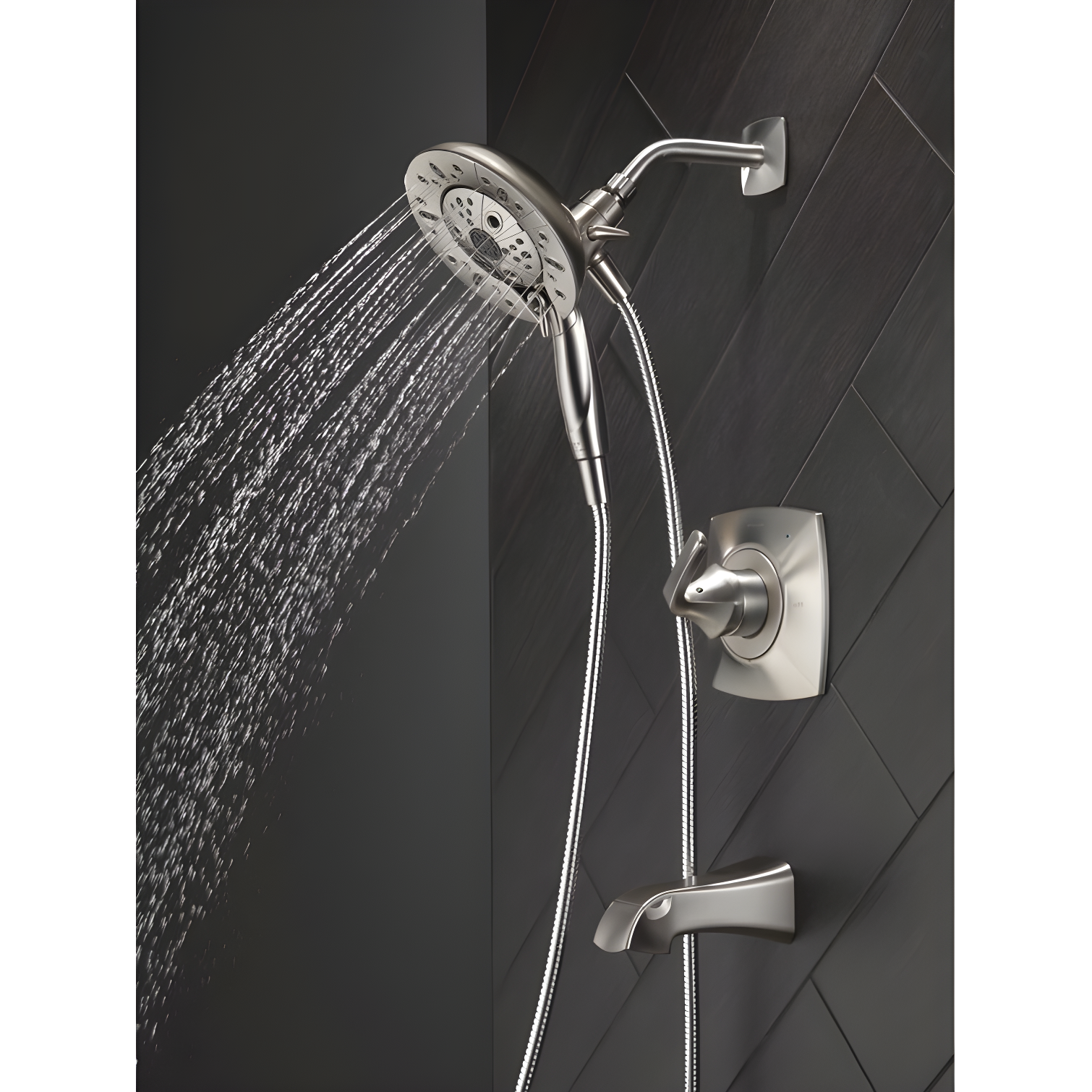 Vesna Single-Function Tub Shower Faucet Set, Shower Trim Kit with In2ition Shower Head and Valve